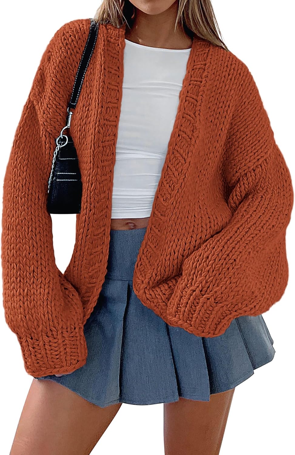 PRETTYGARDEN Cardigan Sweaters for Women Trendy Fall Fashion 2025 Long Sleeve Chunky Knit Cardigans Winter Clothing Outfits