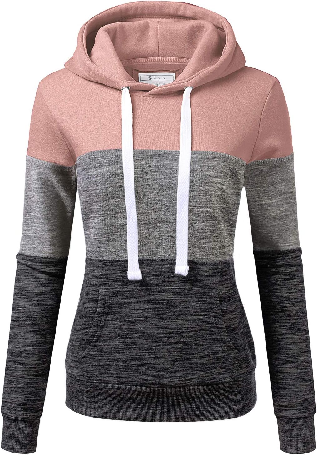 DOUBLJU Basic Lightweight Pullover Sweater Top Essential Comfy Casual Hoodie Sweatshirt for Womens Clothes with Plus Size