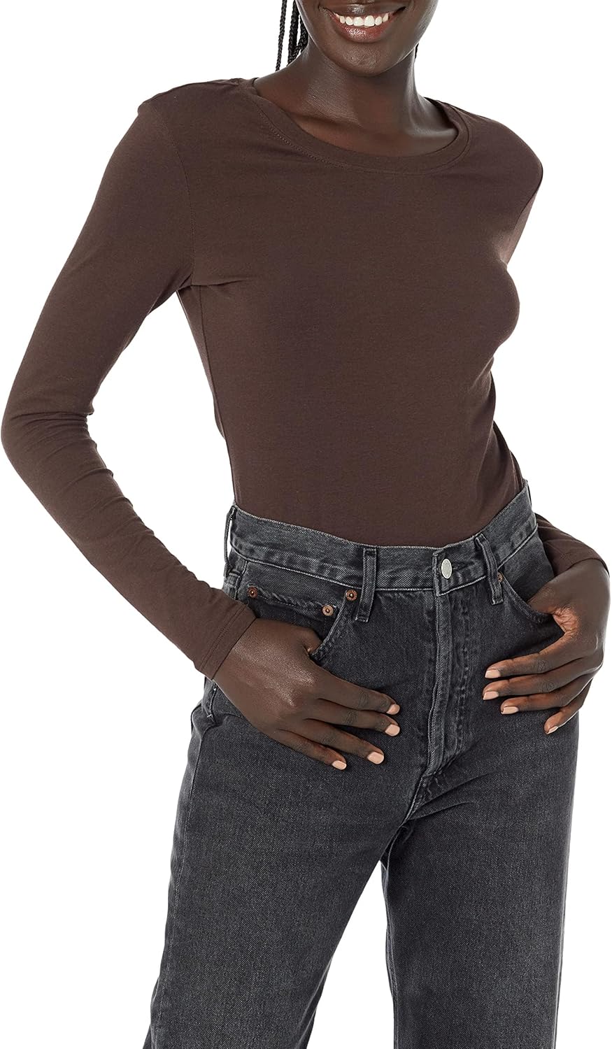 Amazon Essentials Womens Regular-Fit Long-Sleeve Crewneck T-Shirt (Available in Plus Size)