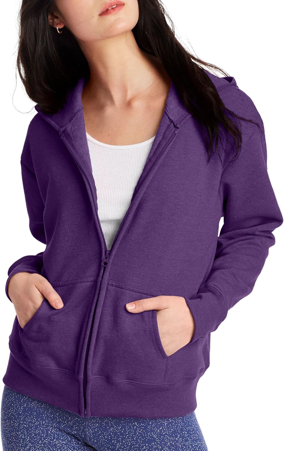 Hanes womens Ecosmart Full Zip Fleece Hoodie