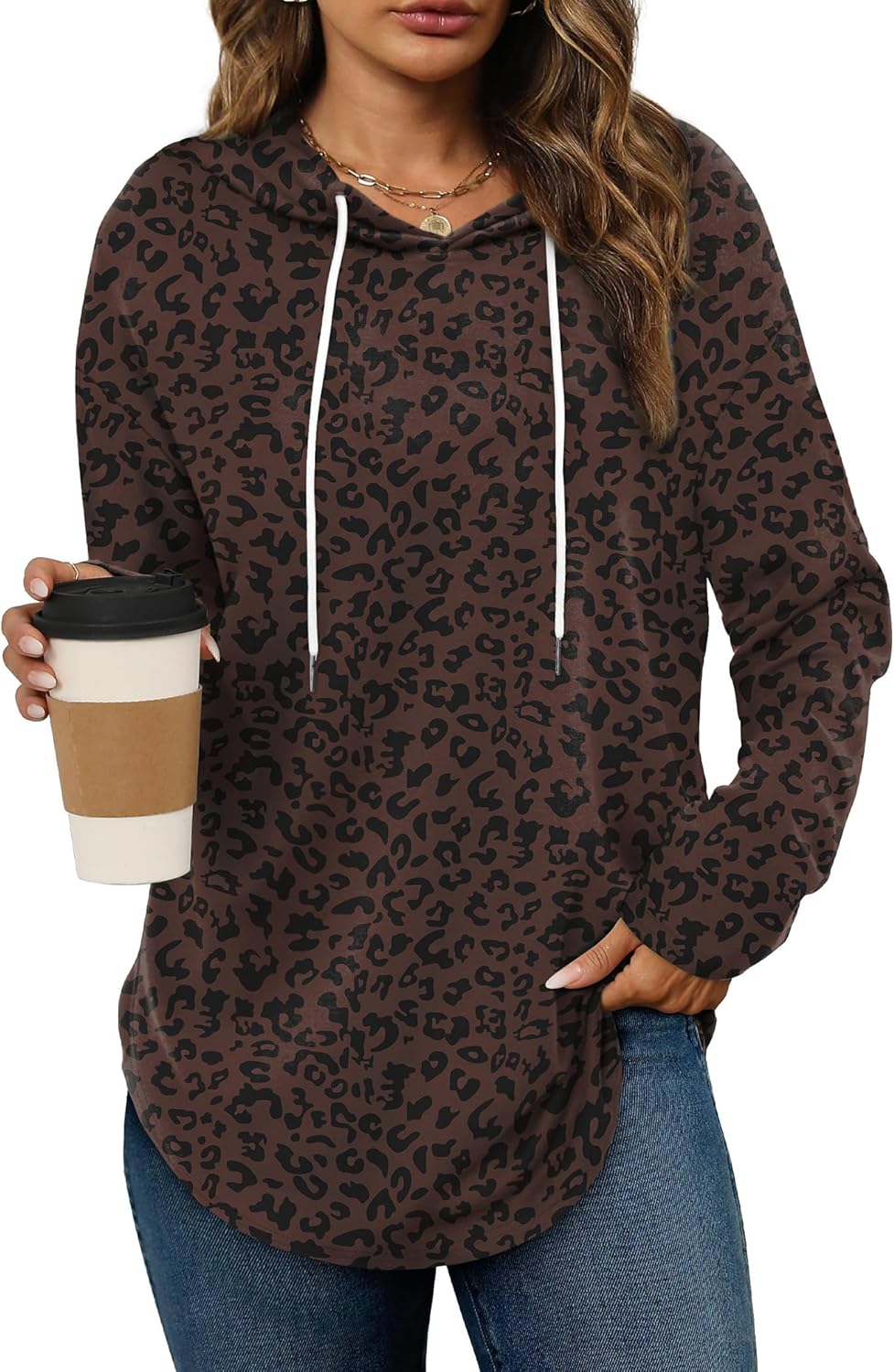 Bofell Hoodies for Women Long Sleeve Shirts Fall Clothes 2025 Outfits Crewneck Sweatshirts Winter Fashion Clothing