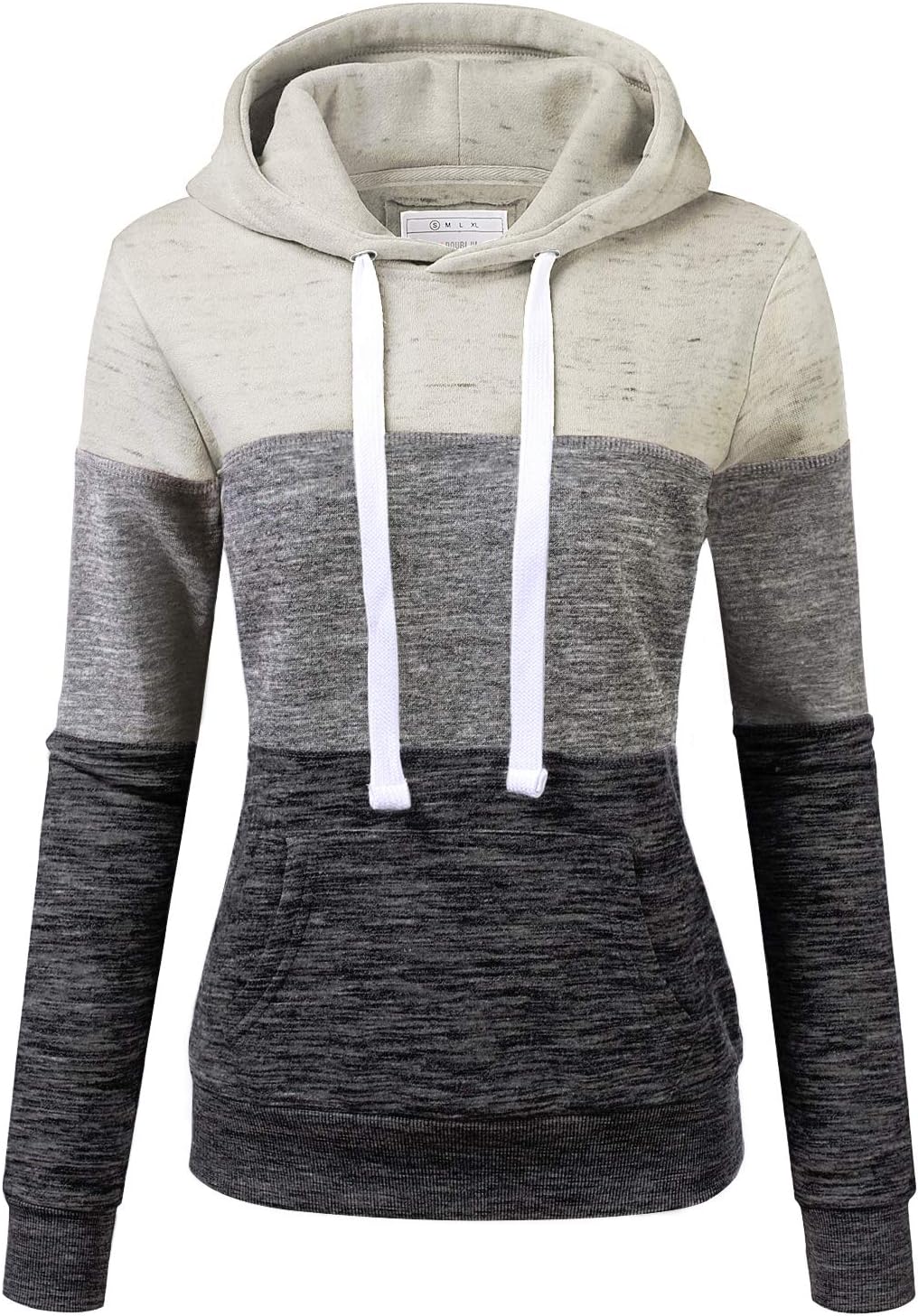 DOUBLJU Basic Lightweight Pullover Sweater Top Essential Comfy Casual Hoodie Sweatshirt for Womens Clothes with Plus Size