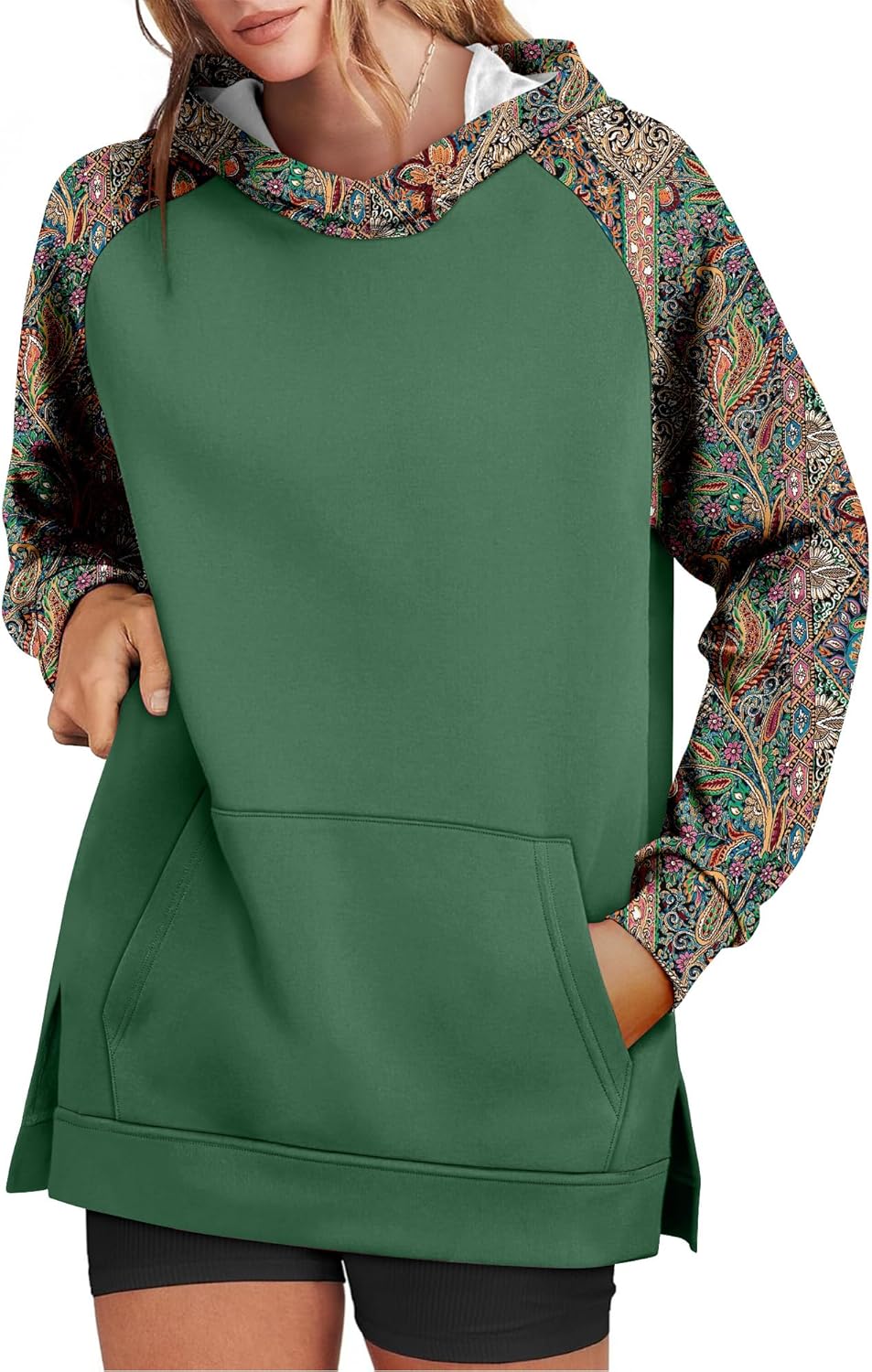 KISSMODA Womens Casual Hoodies Long Sleeve Sweatshirts Comfy Pullover Fleece Sweaters Winter Fall Outfits Fashion Clothes