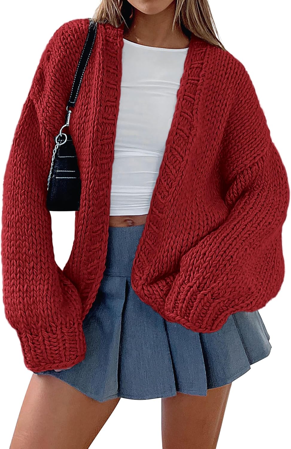 PRETTYGARDEN Cardigan Sweaters for Women Trendy Fall Fashion 2025 Long Sleeve Chunky Knit Cardigans Winter Clothing Outfits