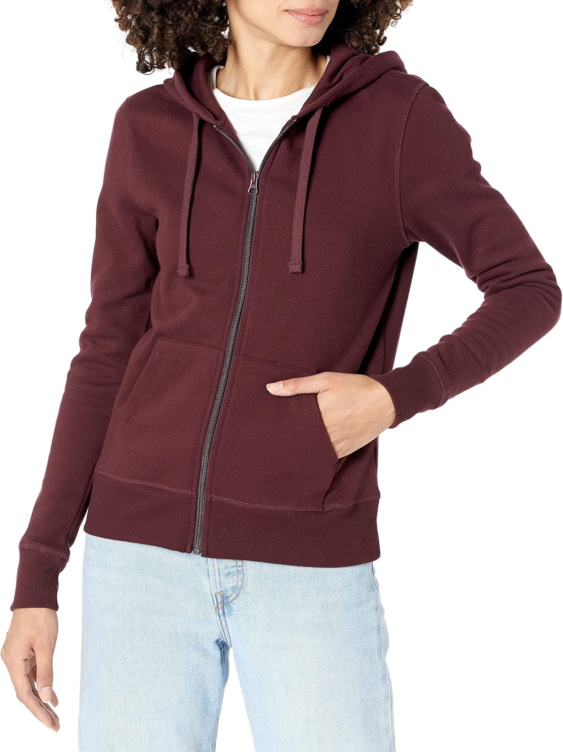 Amazon Essentials womens Fleece Full-Zip Hoodie (Available in Plus Size)