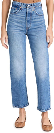 Levi's Womens Premium Ribcage Straight Ankle Jeans