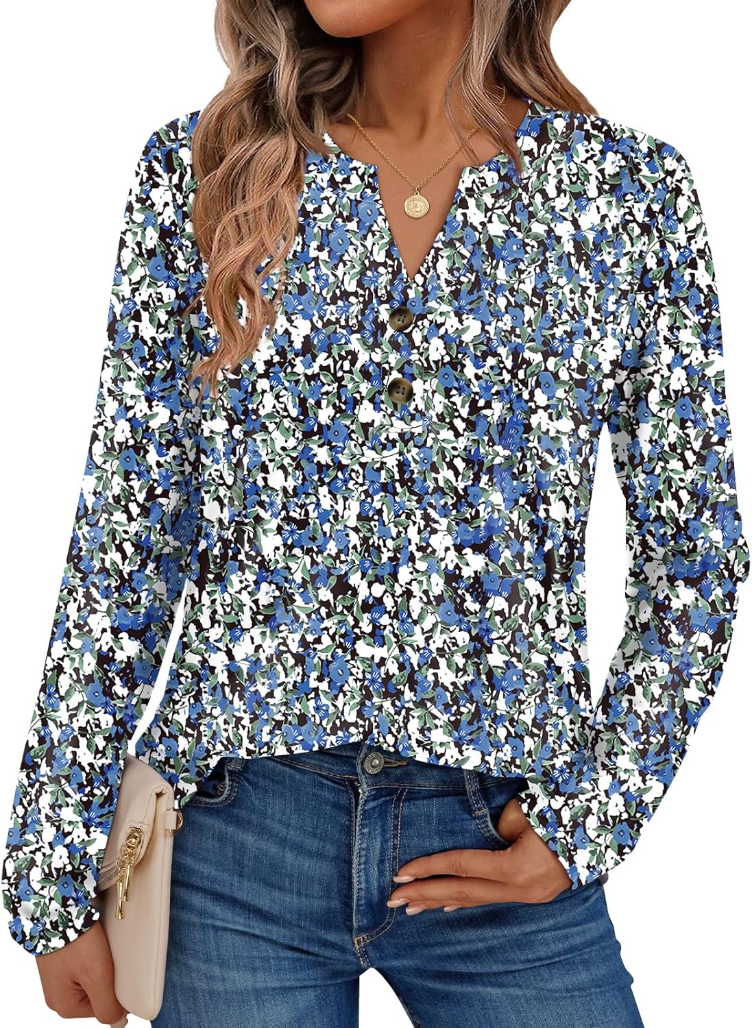 AUTOMET Women's Long Sleeve Shirts 2025 Fall Fashion Dressy Casual Tops Trendy Henley Blouses Cute Work Outfits Clothes