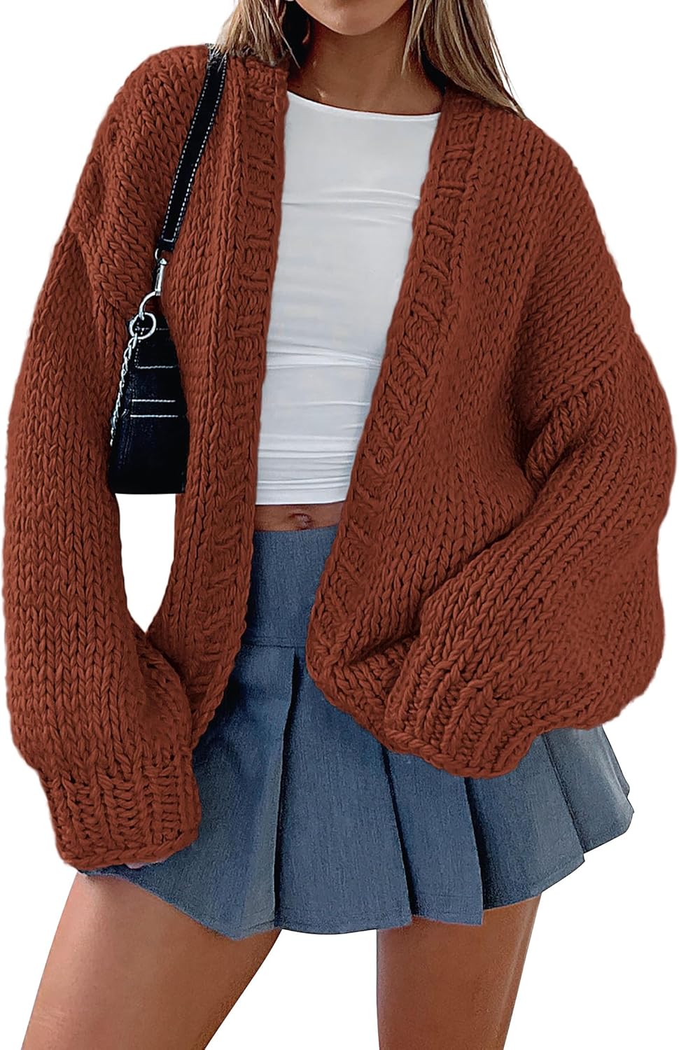 PRETTYGARDEN Cardigan Sweaters for Women Trendy Fall Fashion 2025 Long Sleeve Chunky Knit Cardigans Winter Clothing Outfits