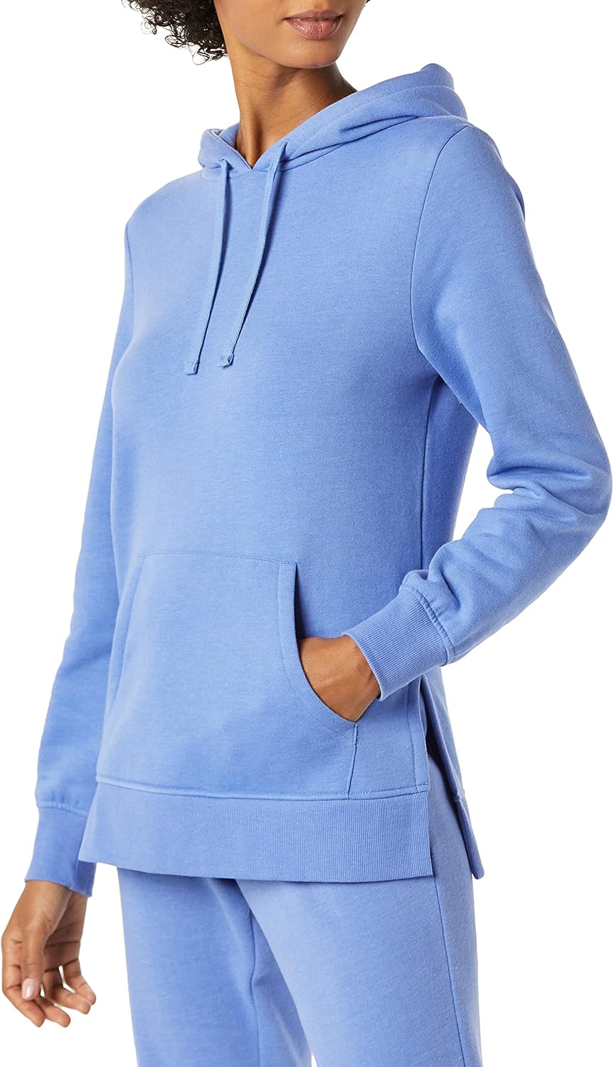 Amazon Essentials Women's Fleece Hooded Tunic Sweatshirt