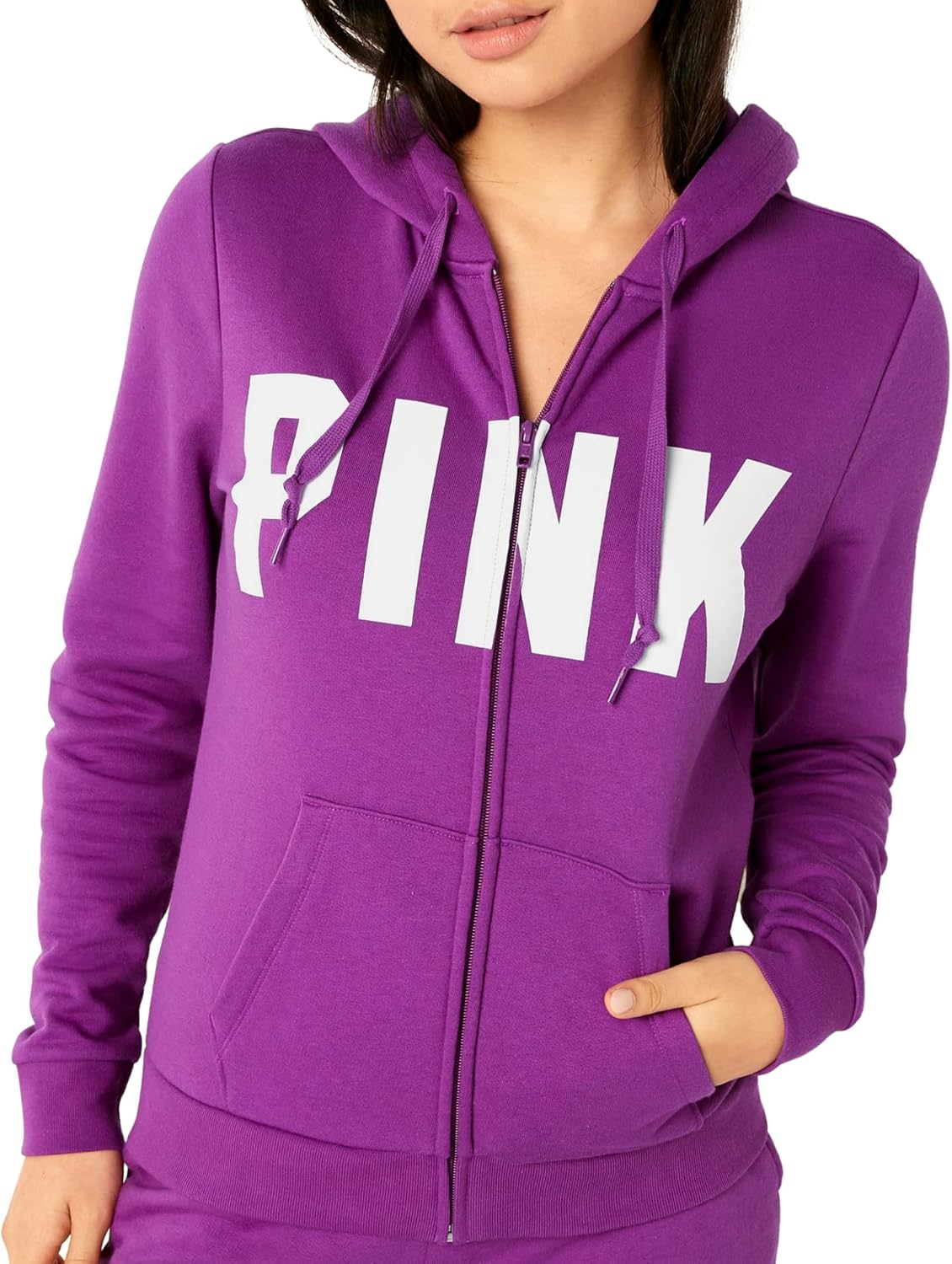 Victoria's Secret Women's PINK Logo Full Zip-up Sweatshirt (XS-XXL)