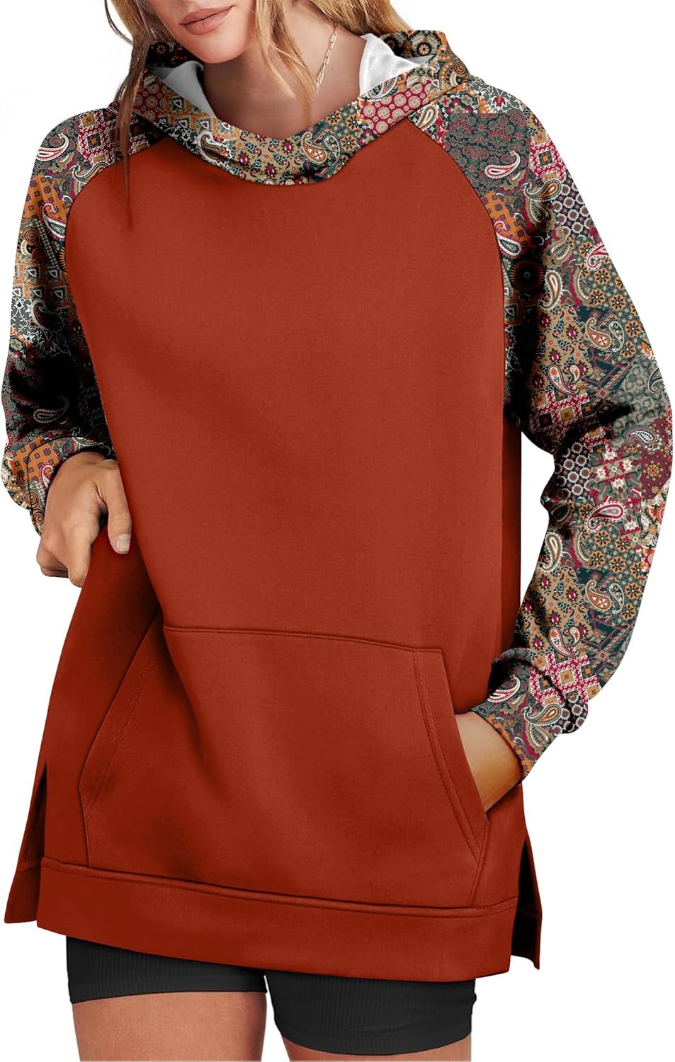 KISSMODA Womens Casual Hoodies Long Sleeve Sweatshirts Comfy Pullover Fleece Sweaters Winter Fall Outfits Fashion Clothes