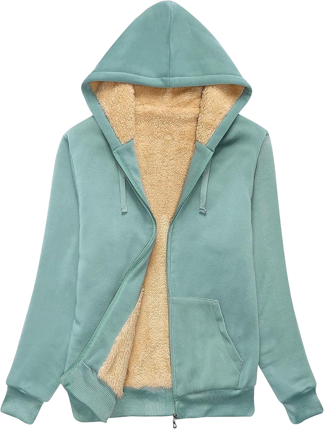 SWISSWELL Hoodies for Women Winter Fleece Sweatshirt - Full Zip Up Thick Sherpa Lined Hooded Jacket