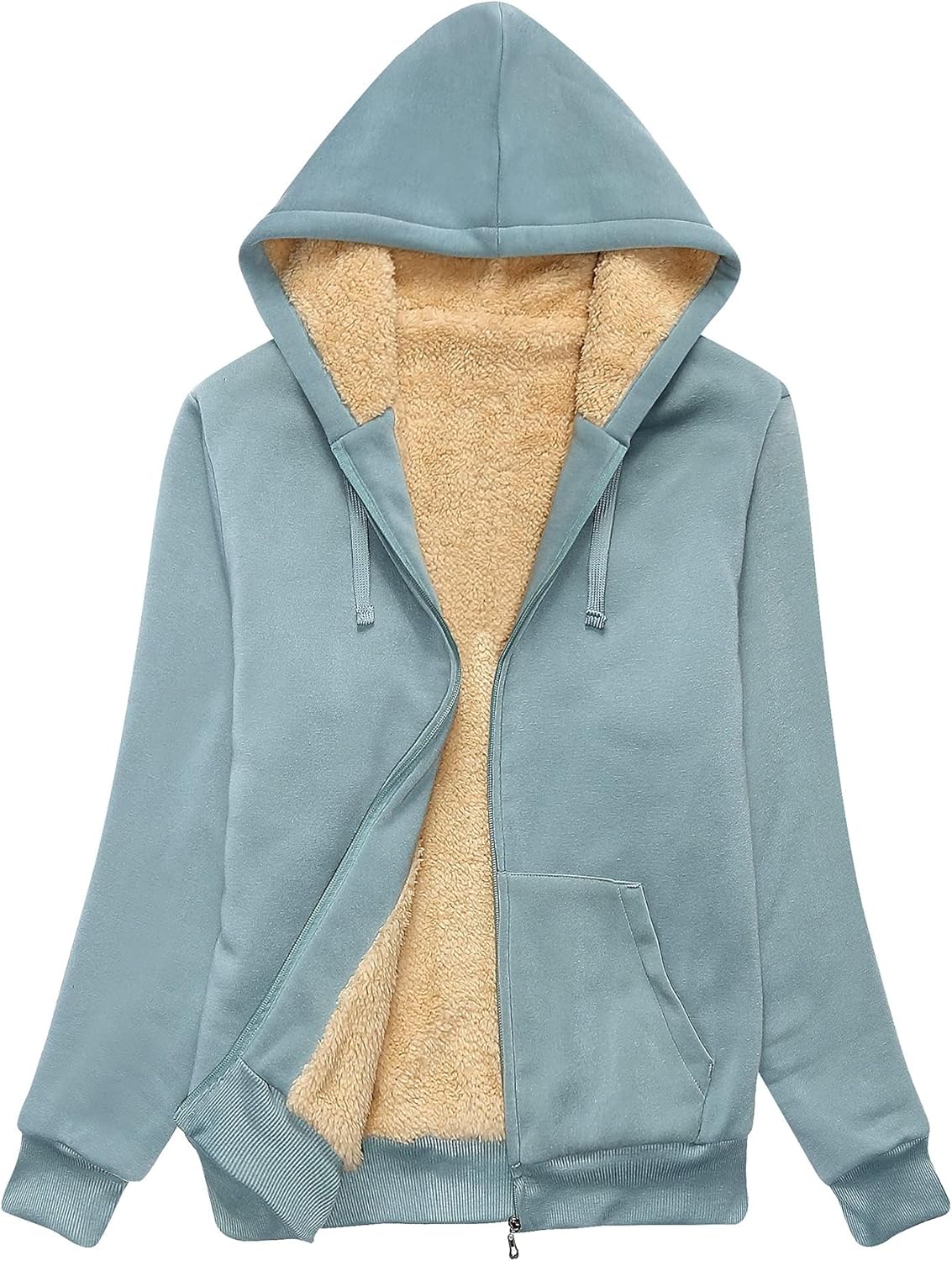 SWISSWELL Hoodies for Women Winter Fleece Sweatshirt - Full Zip Up Thick Sherpa Lined Hooded Jacket
