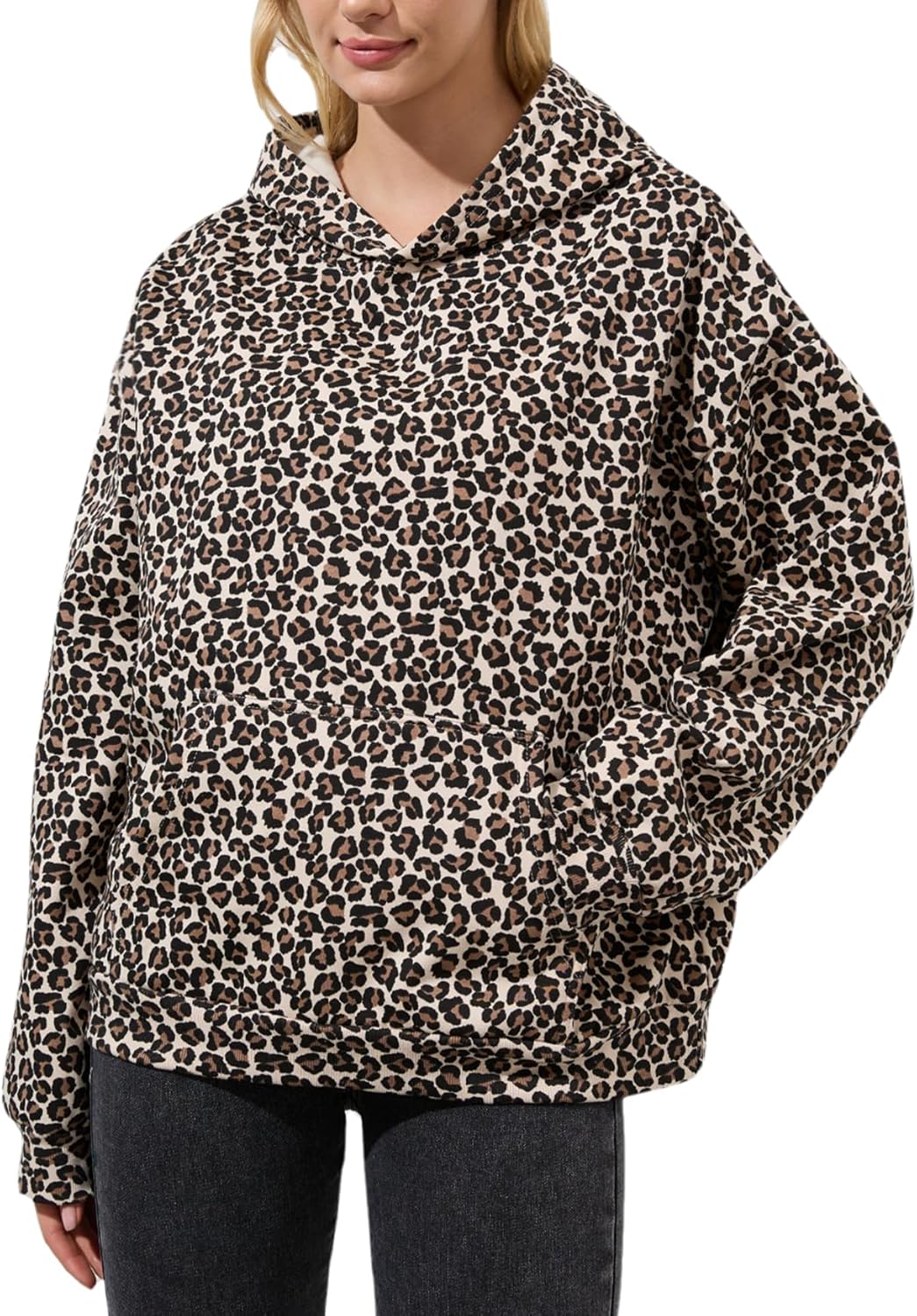 Camo Hoodie Womens Maple Leaf Fleece Hooded Sweatshirt Oversized Camouflage Hoodies For Women Trendy