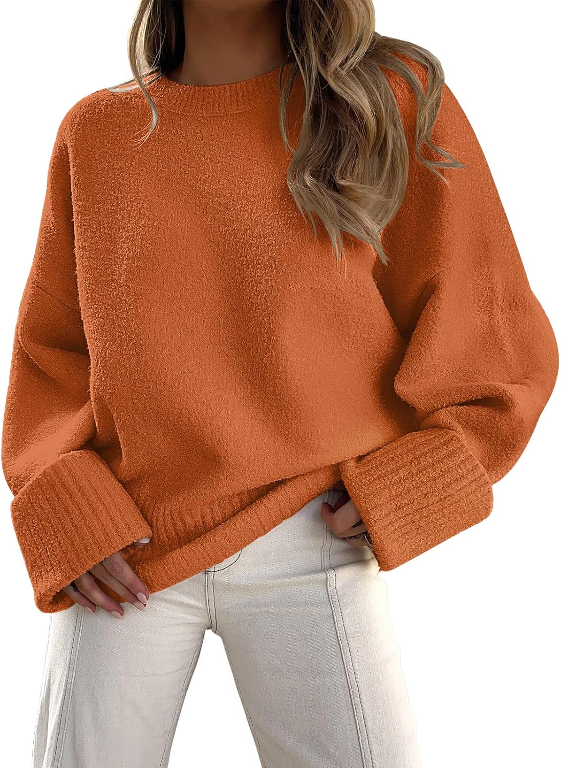 LILLUSORY Women's Oversized Sweaters Fuzzy Chunky Warm Pullover Sweater