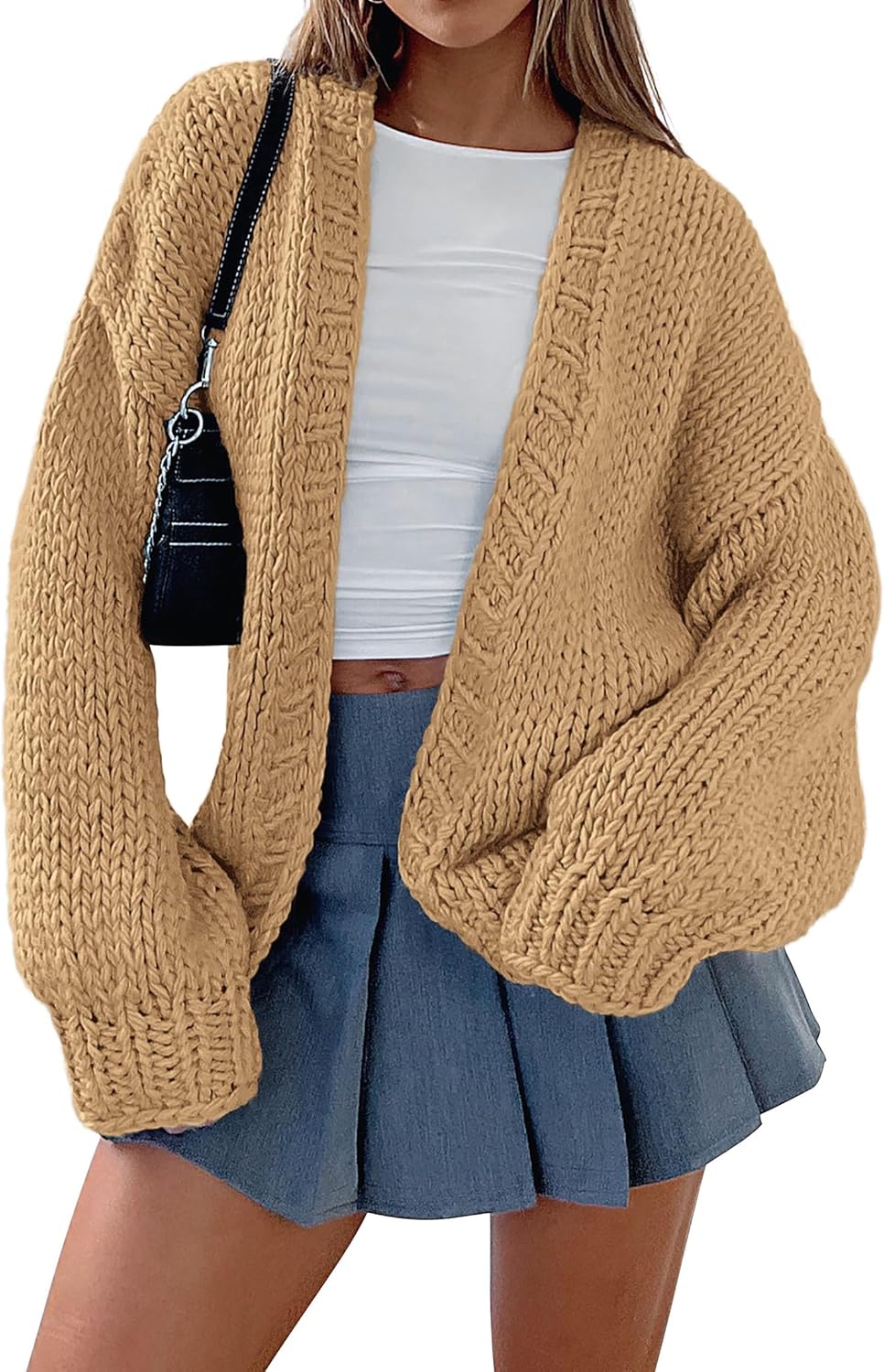 PRETTYGARDEN Cardigan Sweaters for Women Trendy Fall Fashion 2025 Long Sleeve Chunky Knit Cardigans Winter Clothing Outfits