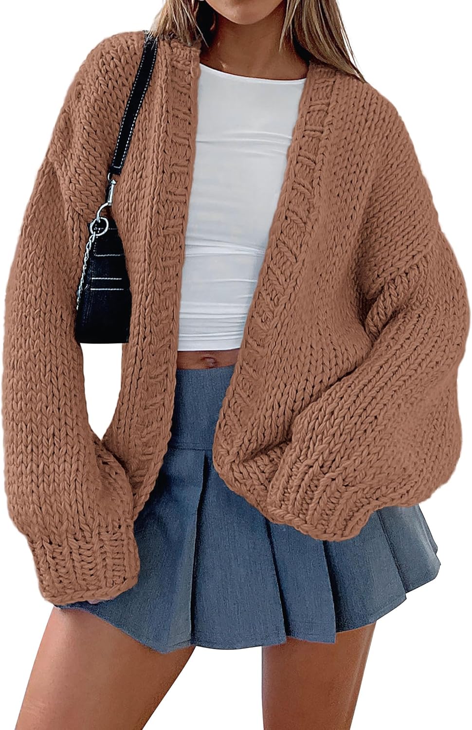 PRETTYGARDEN Cardigan Sweaters for Women Trendy Fall Fashion 2025 Long Sleeve Chunky Knit Cardigans Winter Clothing Outfits