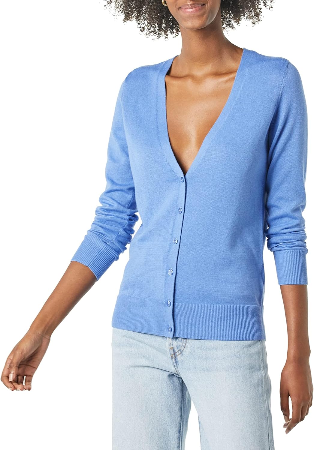 Amazon Essentials Women's Lightweight V-Neck Cardigan Sweater (Available in Plus Size)