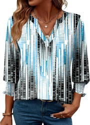 LOMON Women's 2025 Fashion Tops 3/4 Length Sleeve Business Casual Blouses Summer Tees Shirts