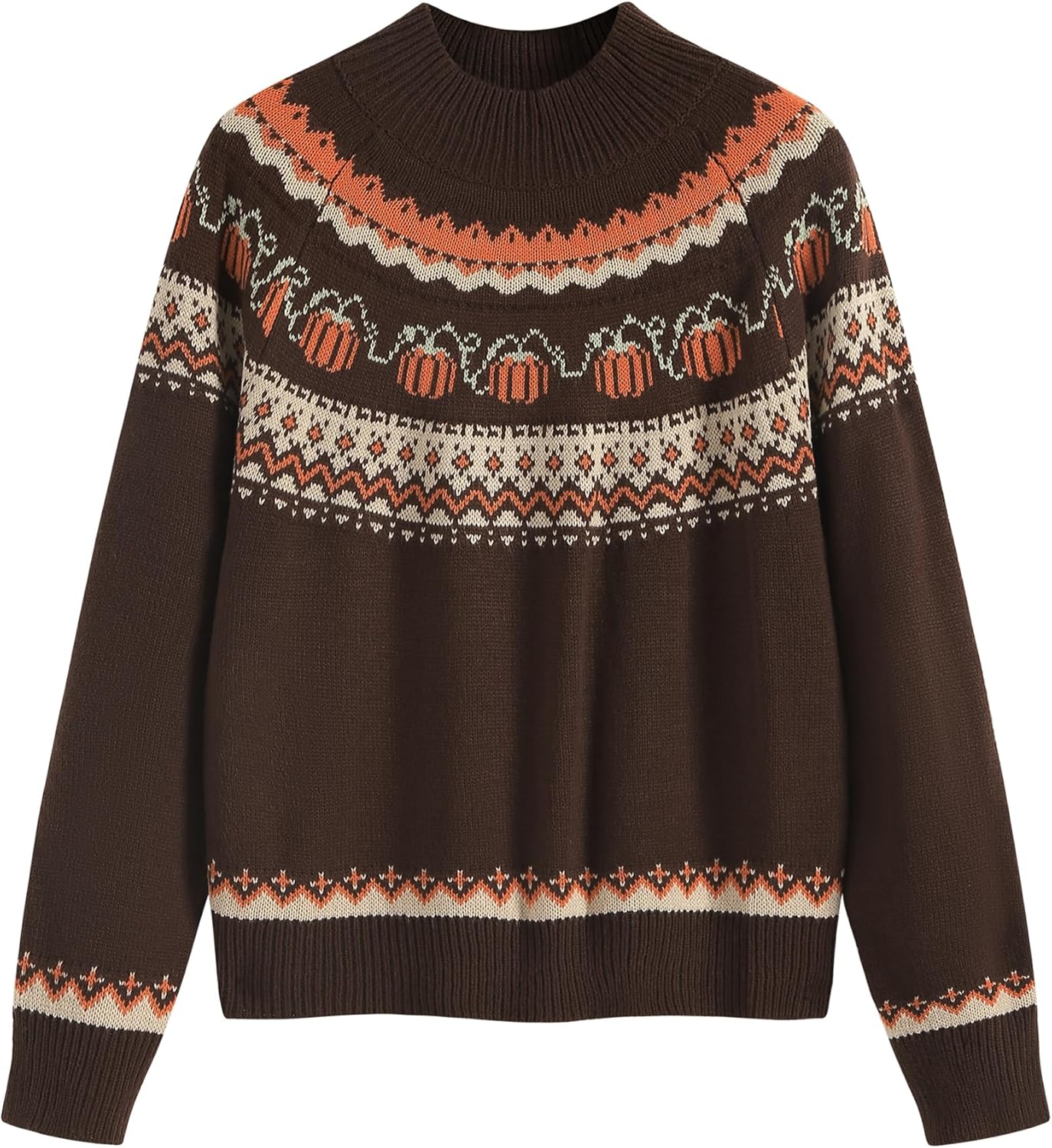 ZAFUL Women's Cropped Turtleneck Sweater Lantern Sleeve Ribbed Knit Pullover Sweater Jumper