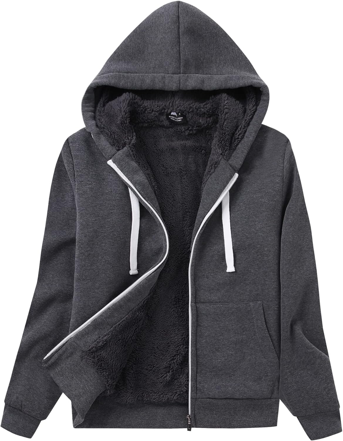 SWISSWELL Hoodies for Women Winter Fleece Sweatshirt - Full Zip Up Thick Sherpa Lined Hooded Jacket