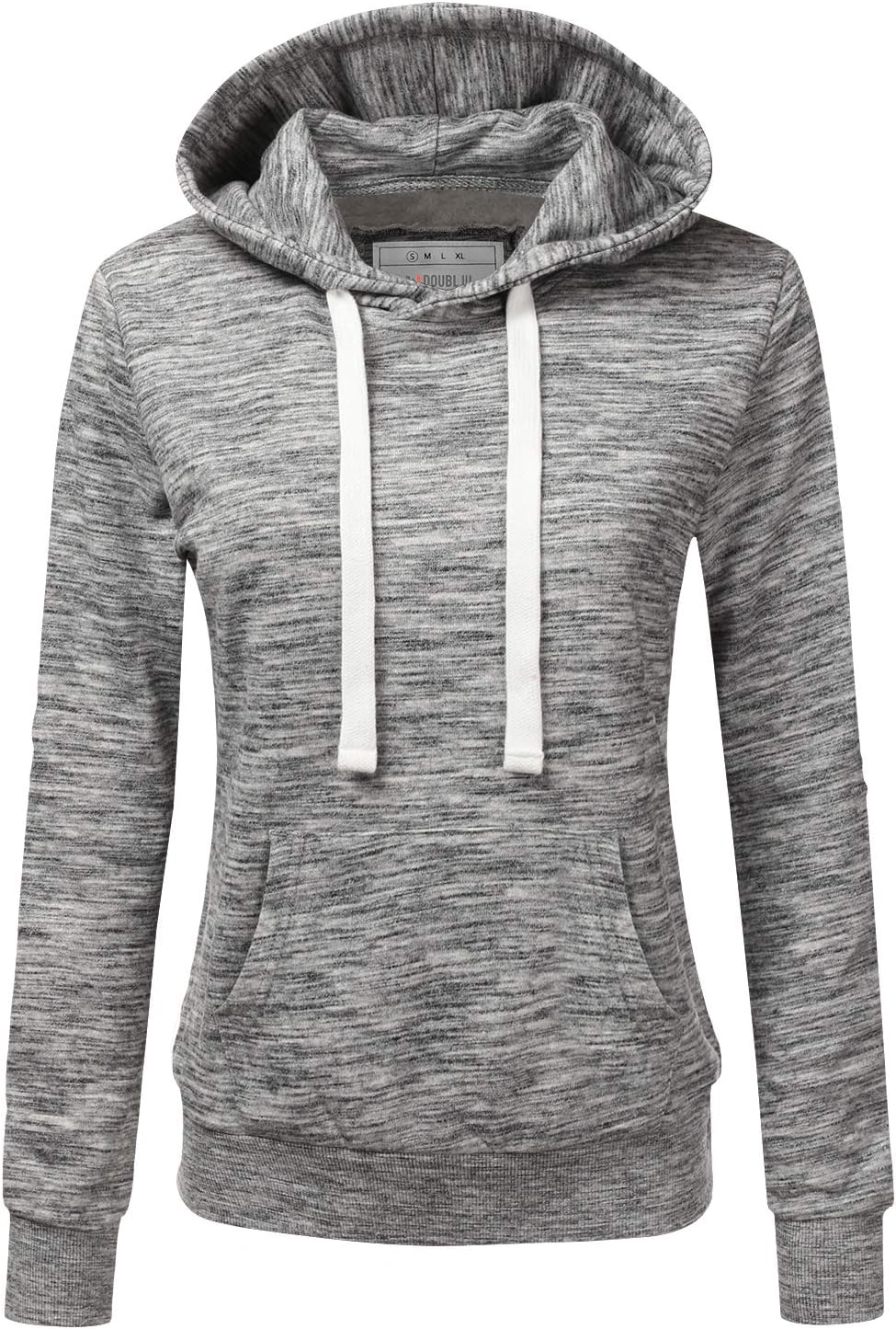 DOUBLJU Basic Lightweight Pullover Sweater Top Essential Comfy Casual Hoodie Sweatshirt for Womens Clothes with Plus Size