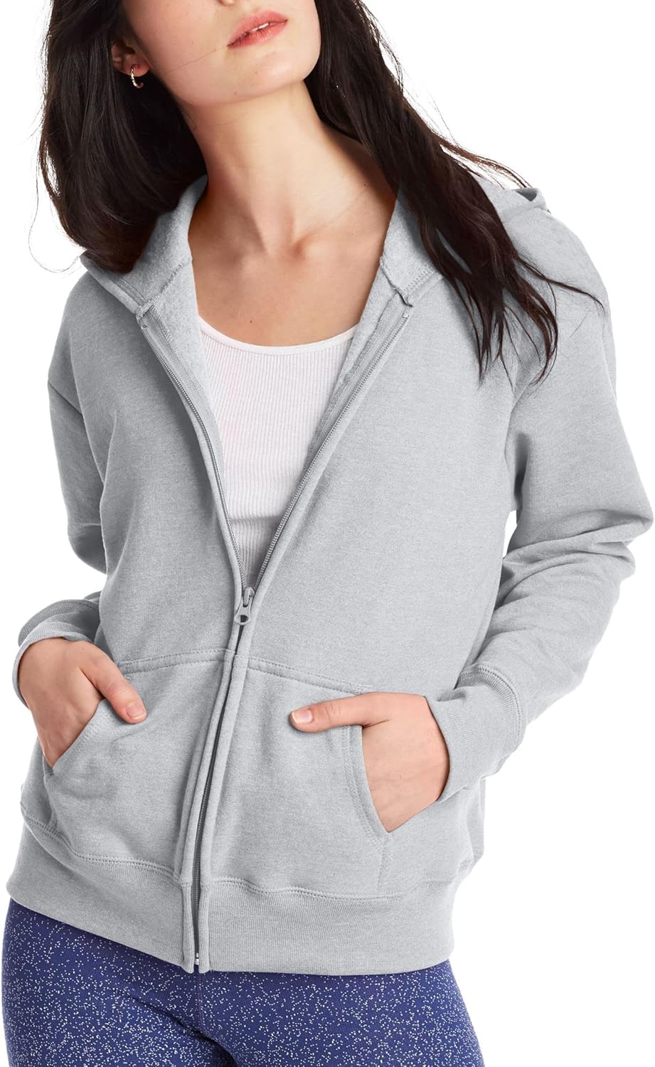 Hanes womens Ecosmart Full Zip Fleece Hoodie