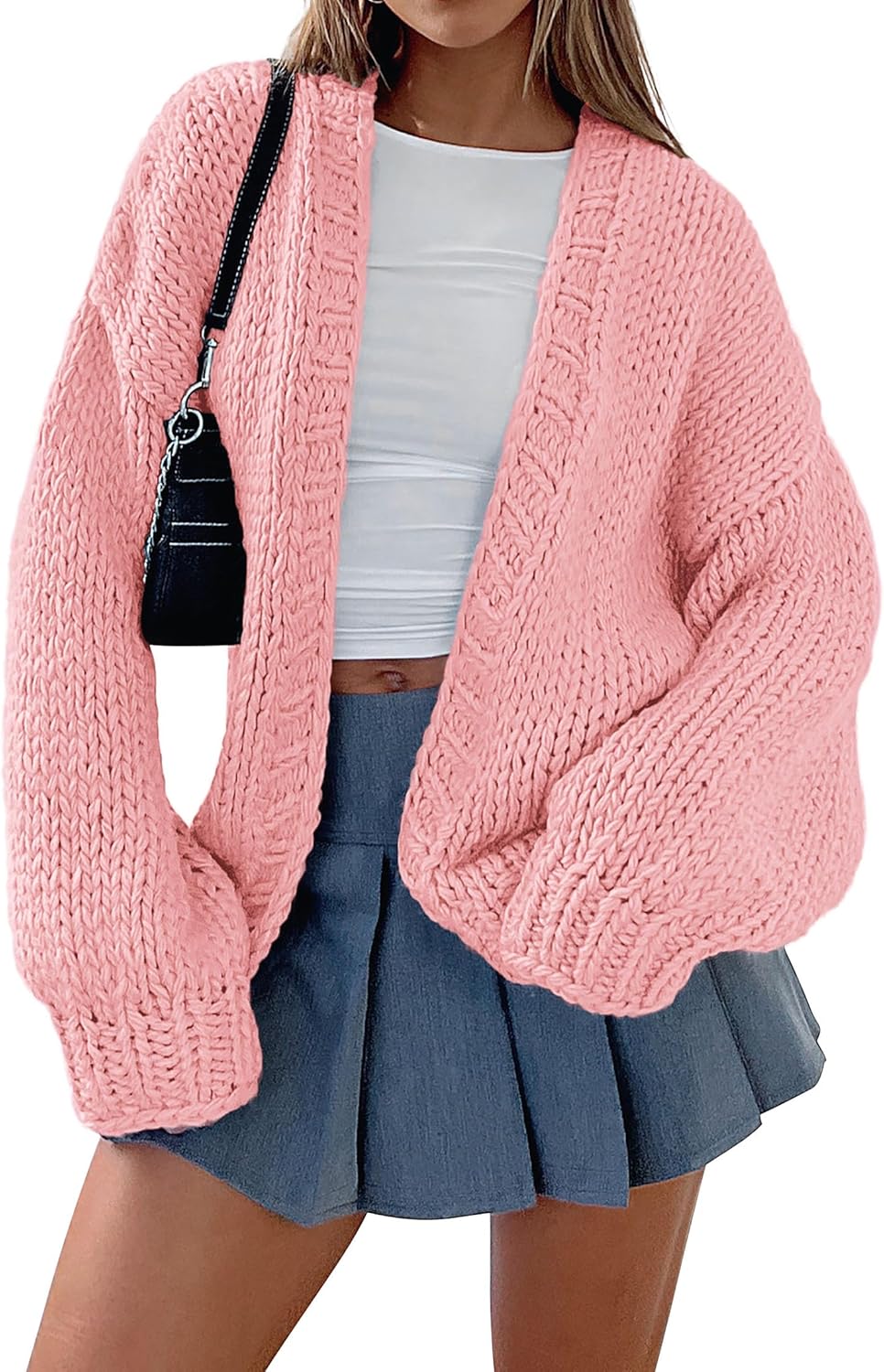 PRETTYGARDEN Cardigan Sweaters for Women Trendy Fall Fashion 2025 Long Sleeve Chunky Knit Cardigans Winter Clothing Outfits