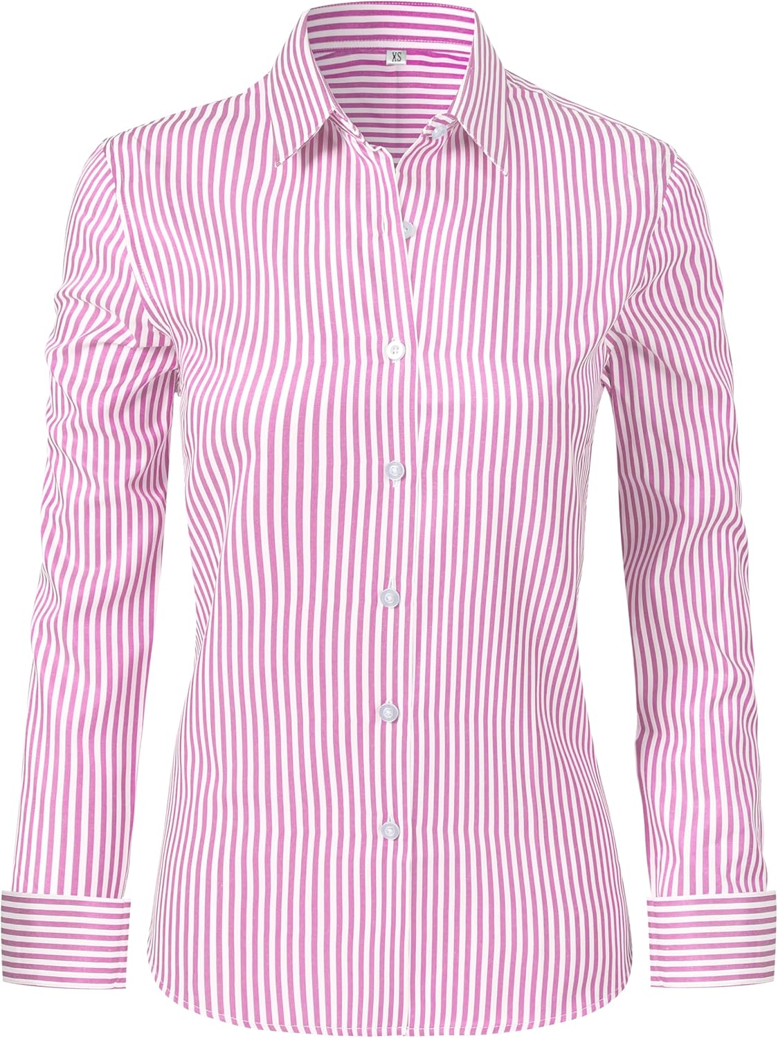 Ruisin Super Soft Wrinkle Free Button Down Shirts for Women Solid Long Sleeve Striped Formal Work Dress Blouses Tops
