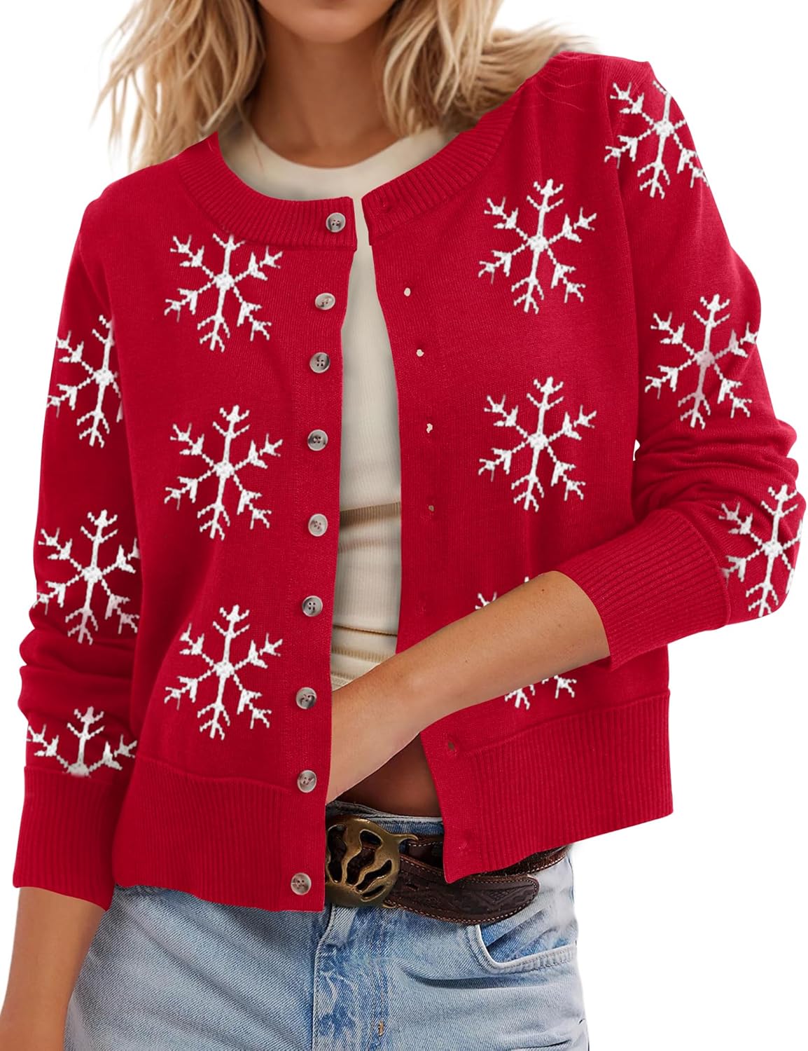 Leopard Cardigan Open Front Button Up Sweaters for Women Long Sleeve Shrug Cheetah Print Top Cropped Cardigan Jackets