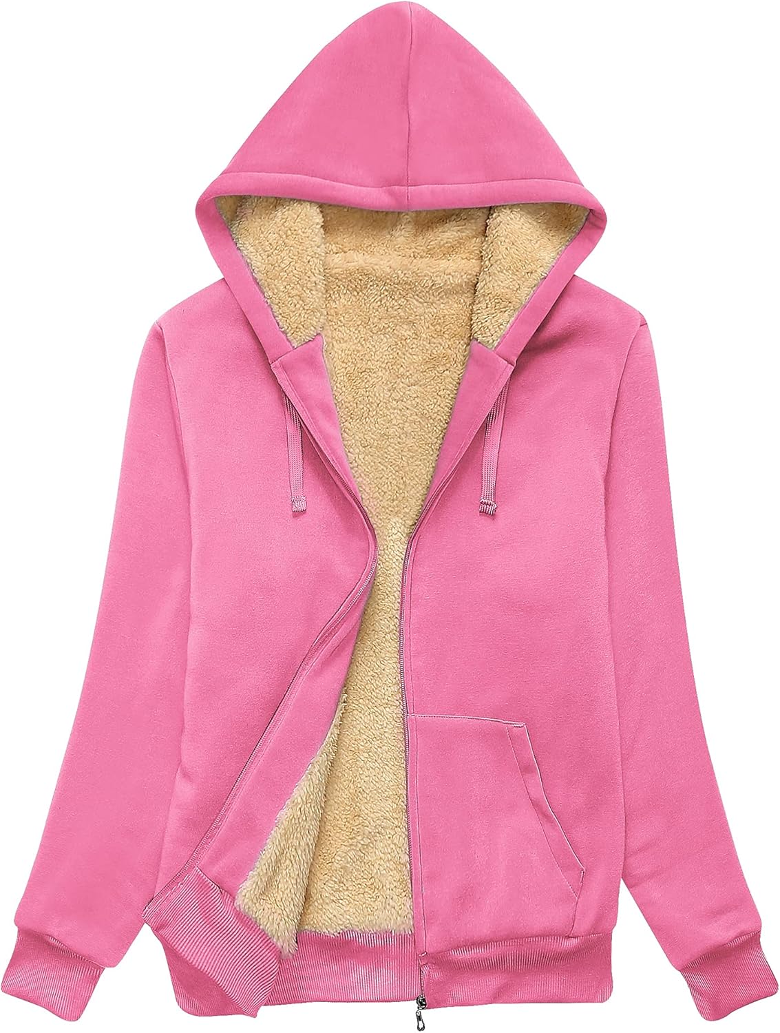 SWISSWELL Hoodies for Women Winter Fleece Sweatshirt - Full Zip Up Thick Sherpa Lined Hooded Jacket