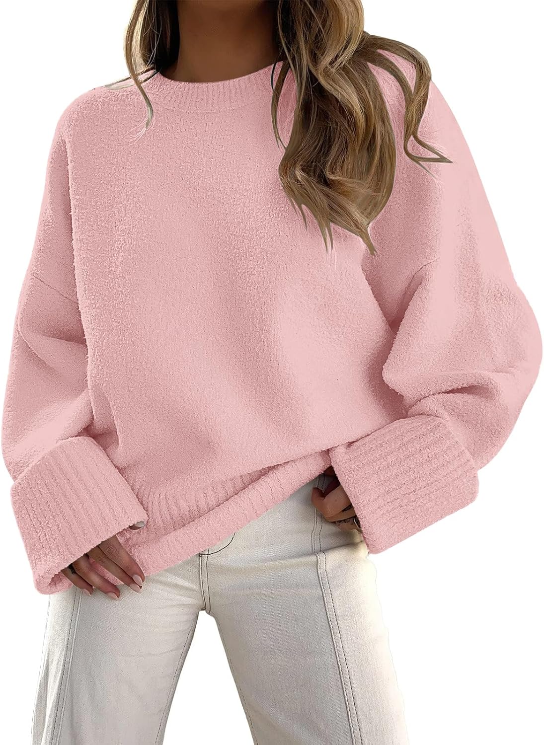 LILLUSORY Women's Oversized Sweaters Fuzzy Chunky Warm Pullover Sweater