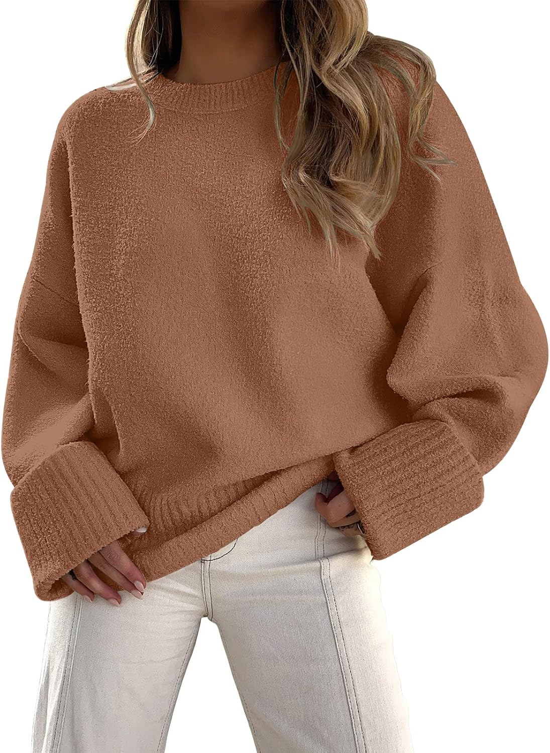 LILLUSORY Women's Oversized Sweaters Fuzzy Chunky Warm Pullover Sweater