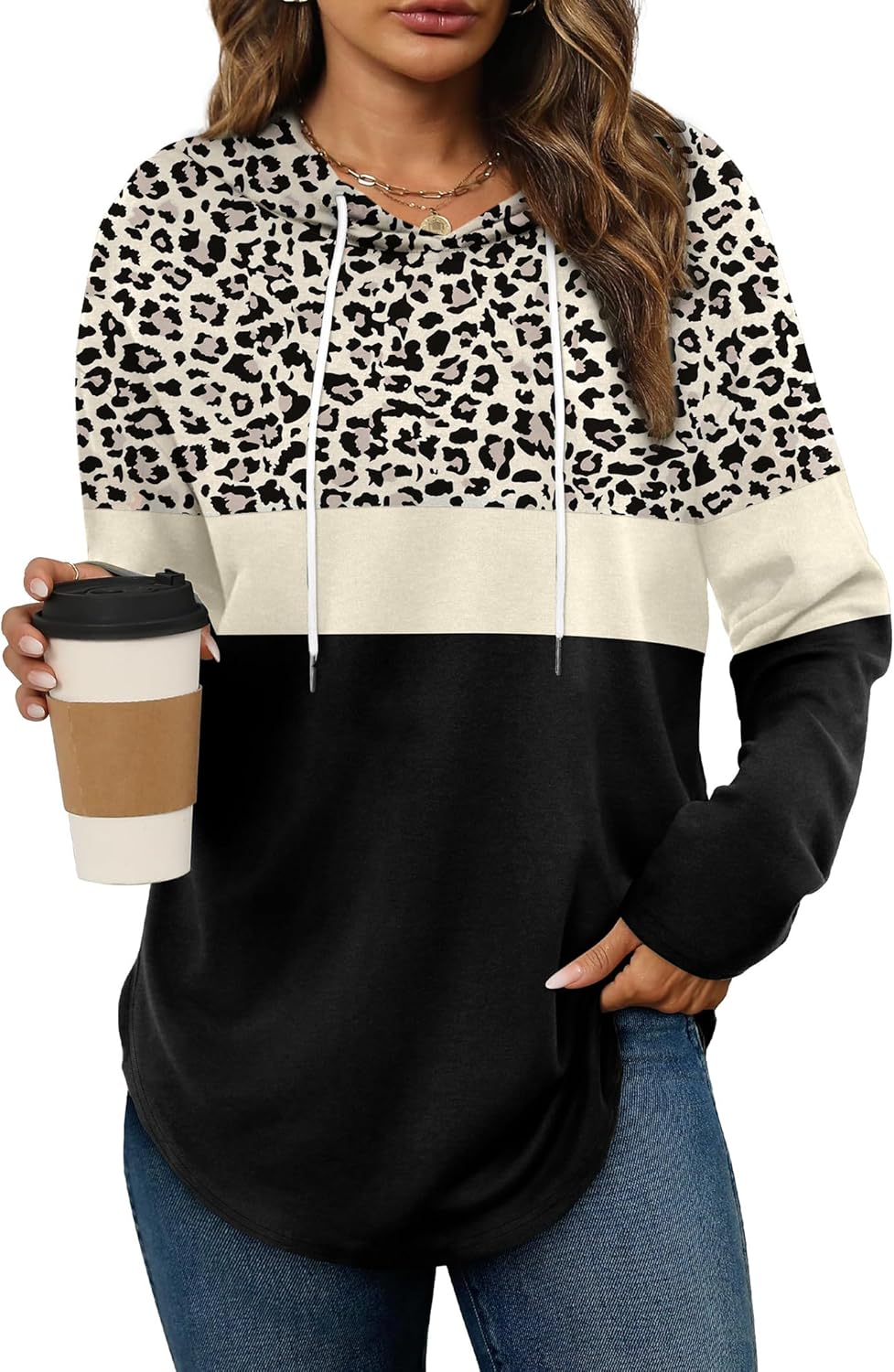 Bofell Hoodies for Women Long Sleeve Shirts Fall Clothes 2025 Outfits Crewneck Sweatshirts Winter Fashion Clothing