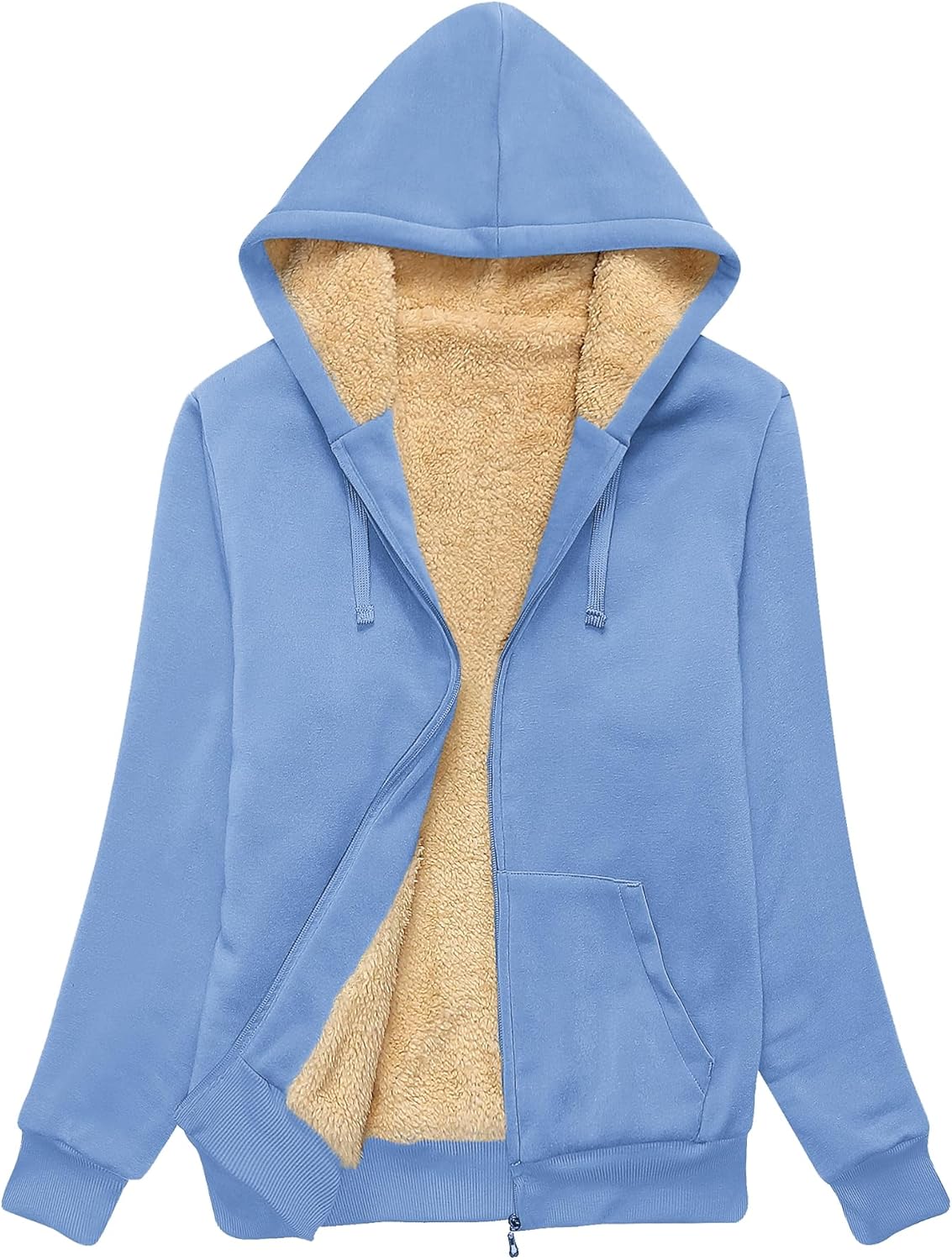SWISSWELL Hoodies for Women Winter Fleece Sweatshirt - Full Zip Up Thick Sherpa Lined Hooded Jacket