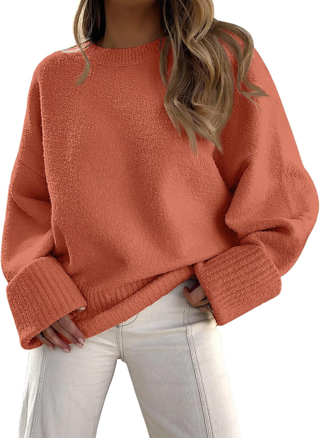LILLUSORY Women's Oversized Sweaters Fuzzy Chunky Warm Pullover Sweater