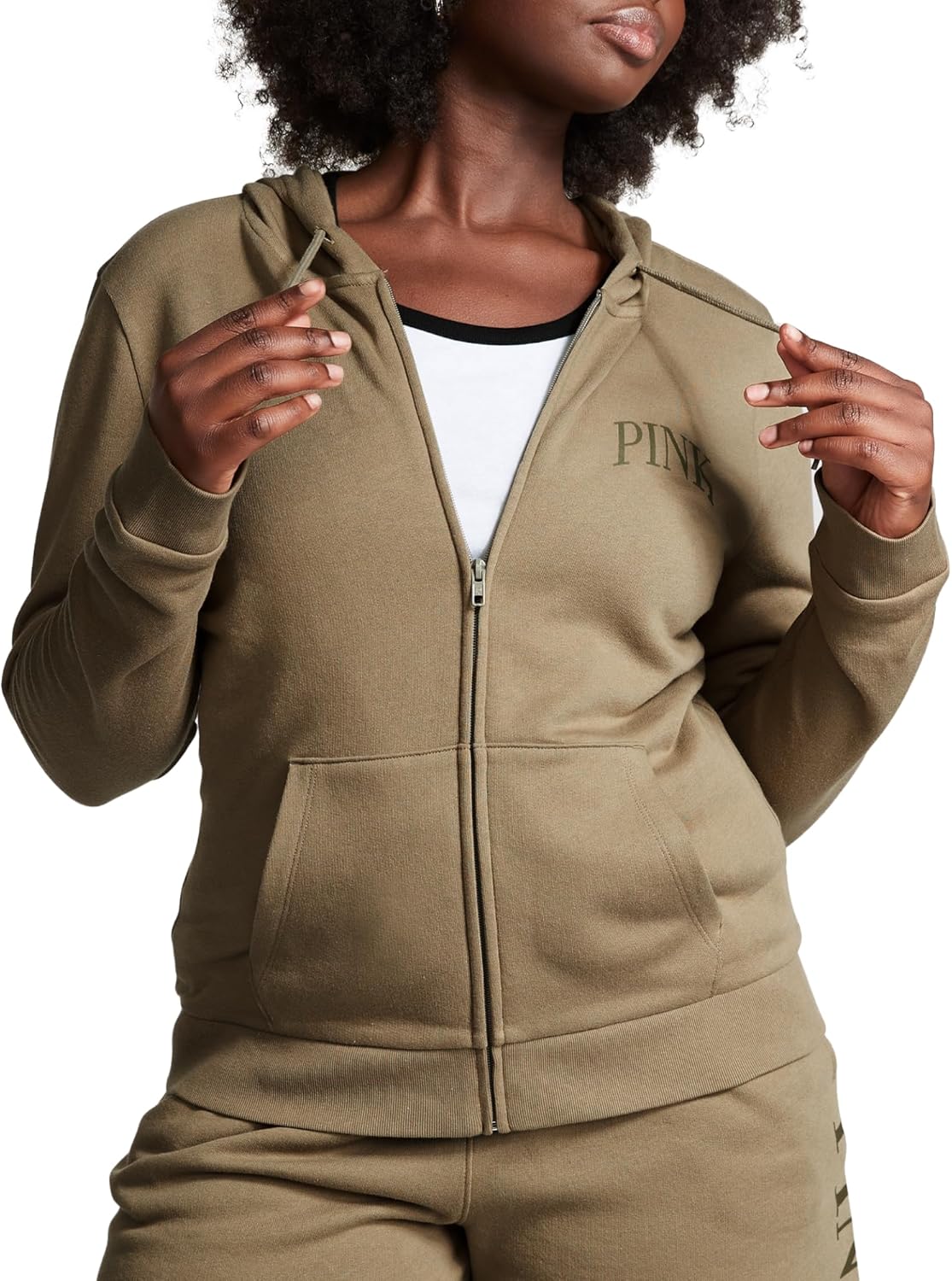 Victoria's Secret Women's PINK Logo Full Zip-up Sweatshirt (XS-XXL)