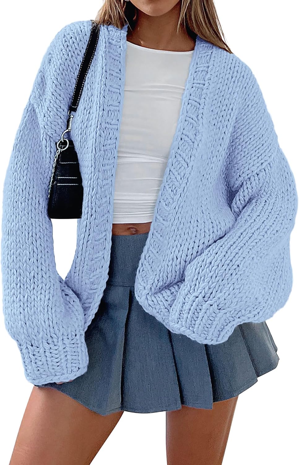 PRETTYGARDEN Cardigan Sweaters for Women Trendy Fall Fashion 2025 Long Sleeve Chunky Knit Cardigans Winter Clothing Outfits