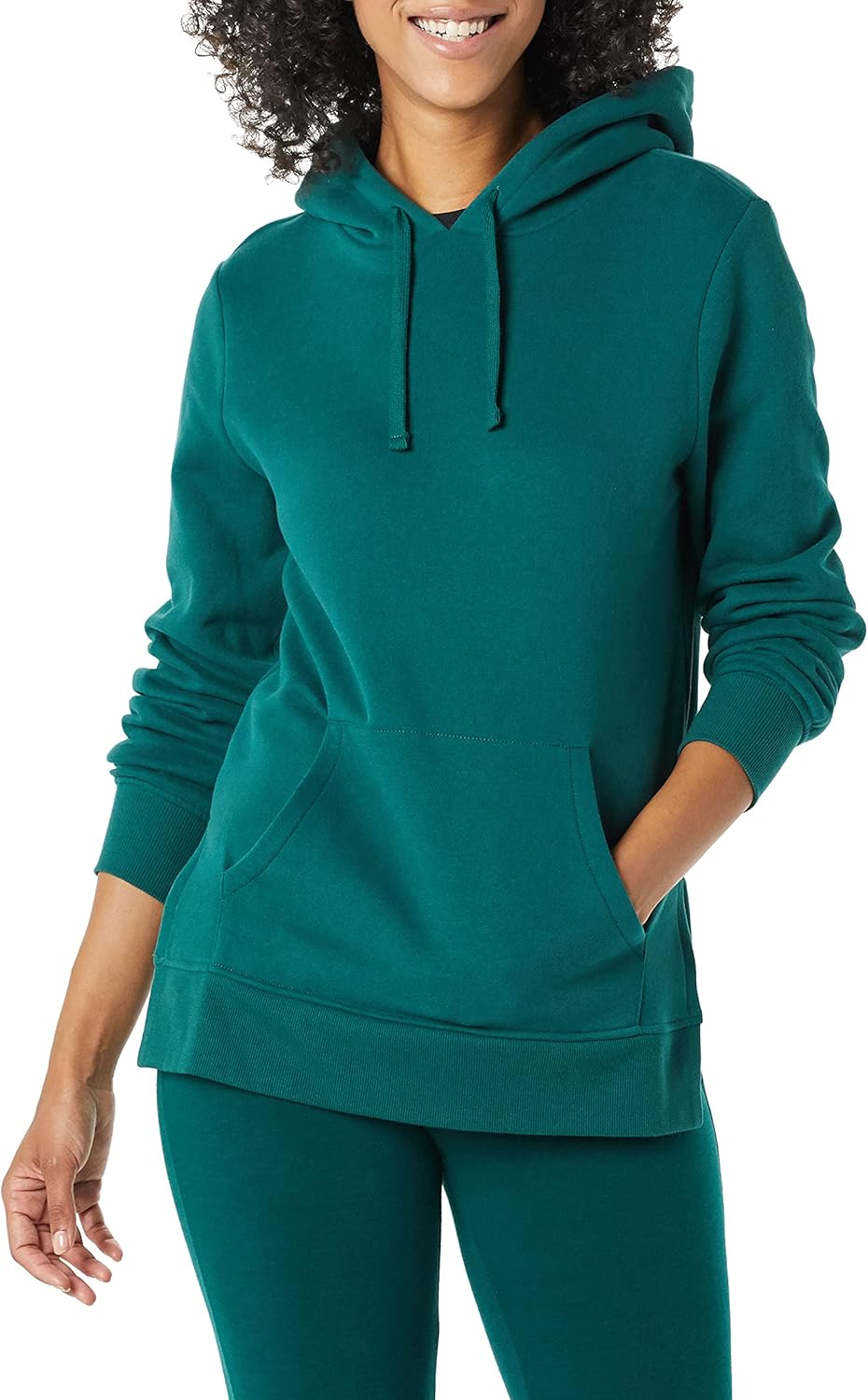 Amazon Essentials Women's Fleece Hooded Tunic Sweatshirt