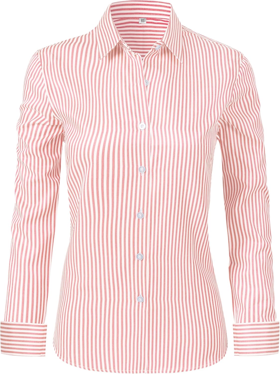 Ruisin Super Soft Wrinkle Free Button Down Shirts for Women Solid Long Sleeve Striped Formal Work Dress Blouses Tops