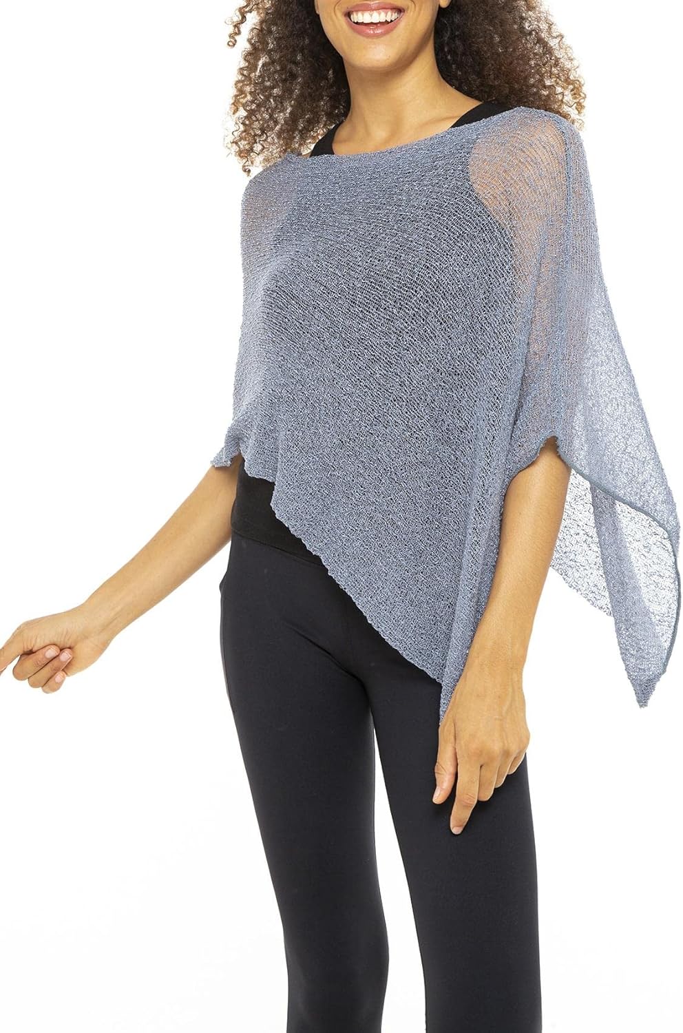 Back From Bali Womens Sheer Poncho Shrug Bolero, Lightweight Summer Shrug Pullover Sweater