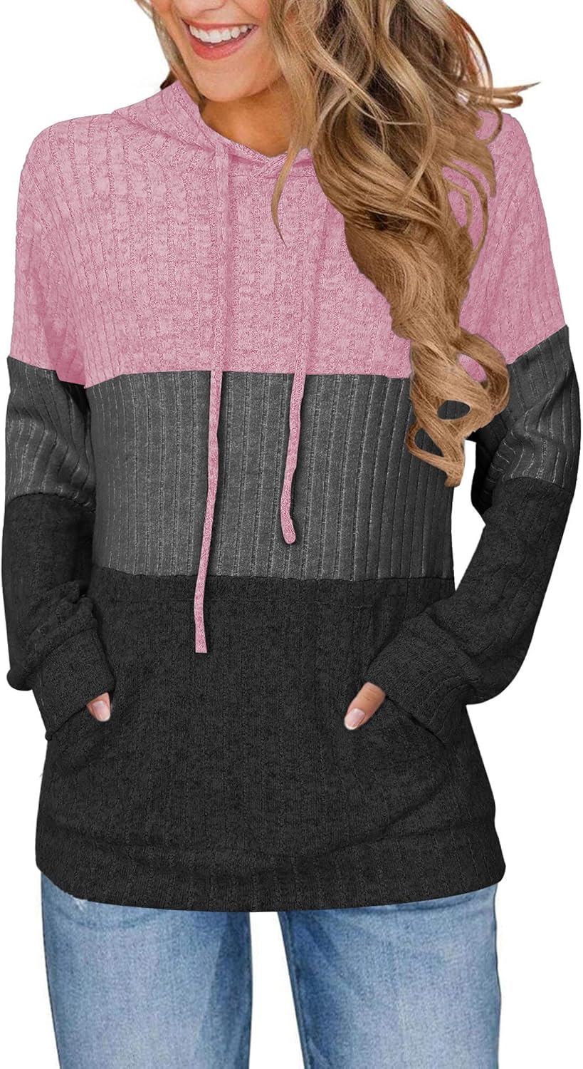 Hoodies for Women Casual Long Sleeve Drawstring Loose Fit Pullover Sweaters Tops for Women Trendy 2025 Fall Fashion