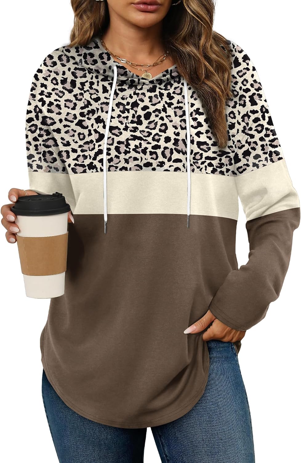 Bofell Hoodies for Women Long Sleeve Shirts Fall Clothes 2025 Outfits Crewneck Sweatshirts Winter Fashion Clothing