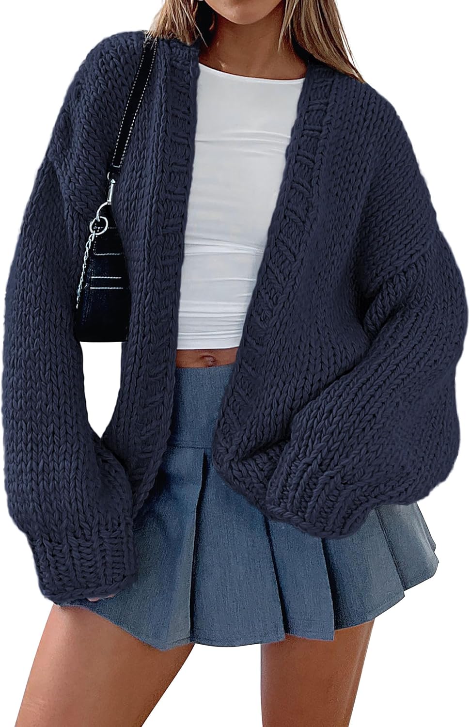 PRETTYGARDEN Cardigan Sweaters for Women Trendy Fall Fashion 2025 Long Sleeve Chunky Knit Cardigans Winter Clothing Outfits