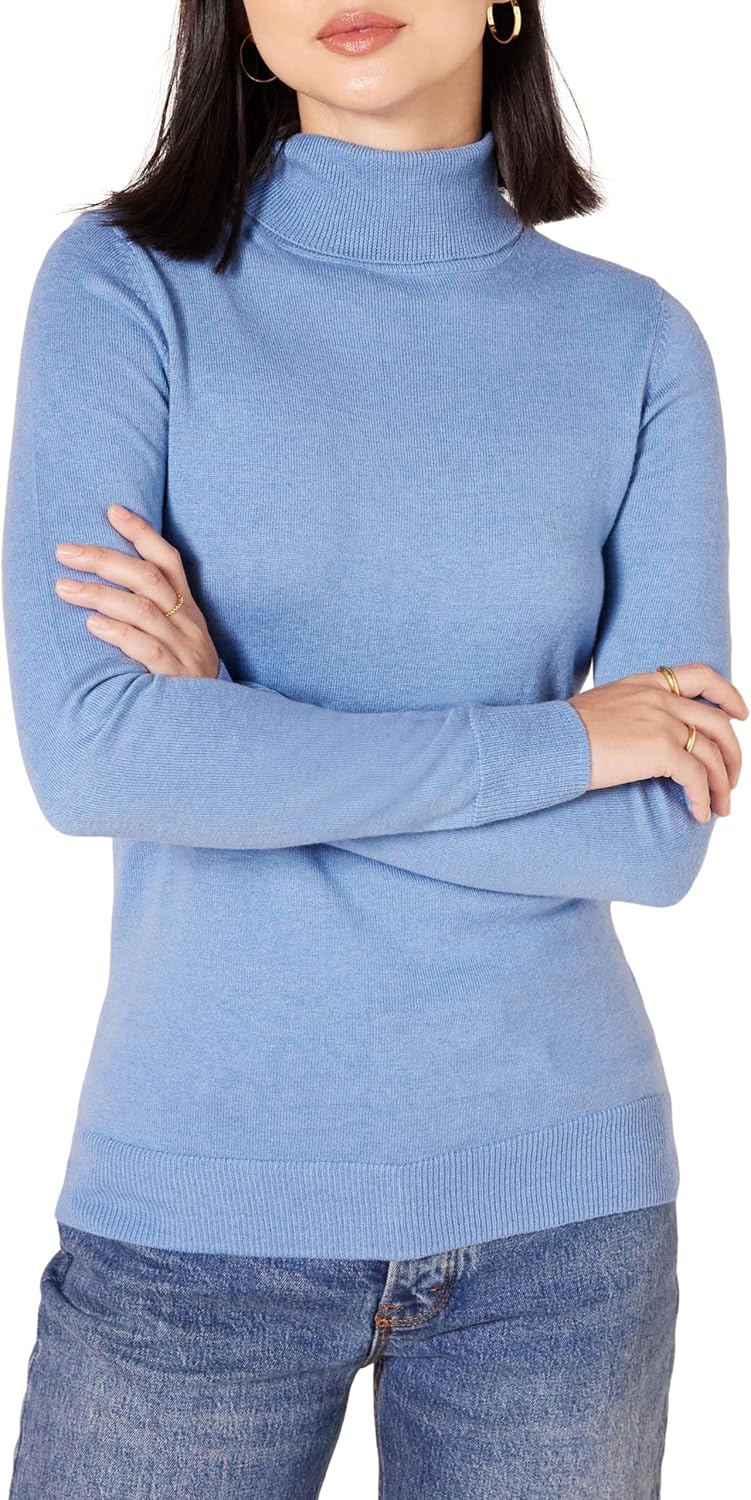 Amazon Essentials Women's Classic-Fit Lightweight Long-Sleeve Turtleneck Sweater (Available in Plus Size)