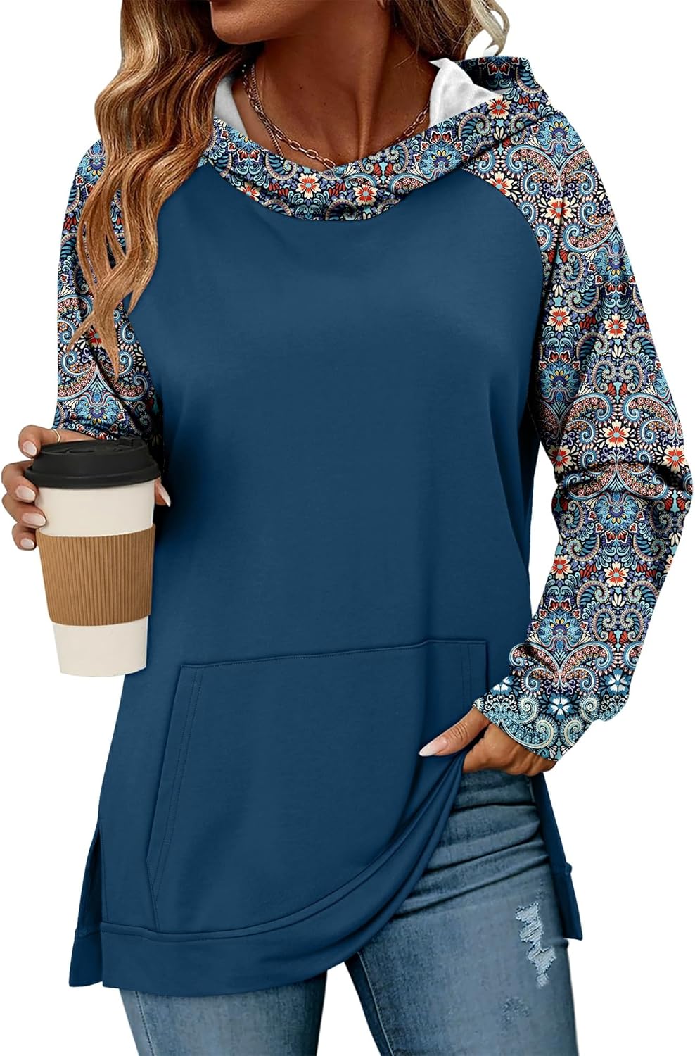 KISSMODA Womens Casual Hoodies Long Sleeve Sweatshirts Comfy Pullover Fleece Sweaters Winter Fall Outfits Fashion Clothes