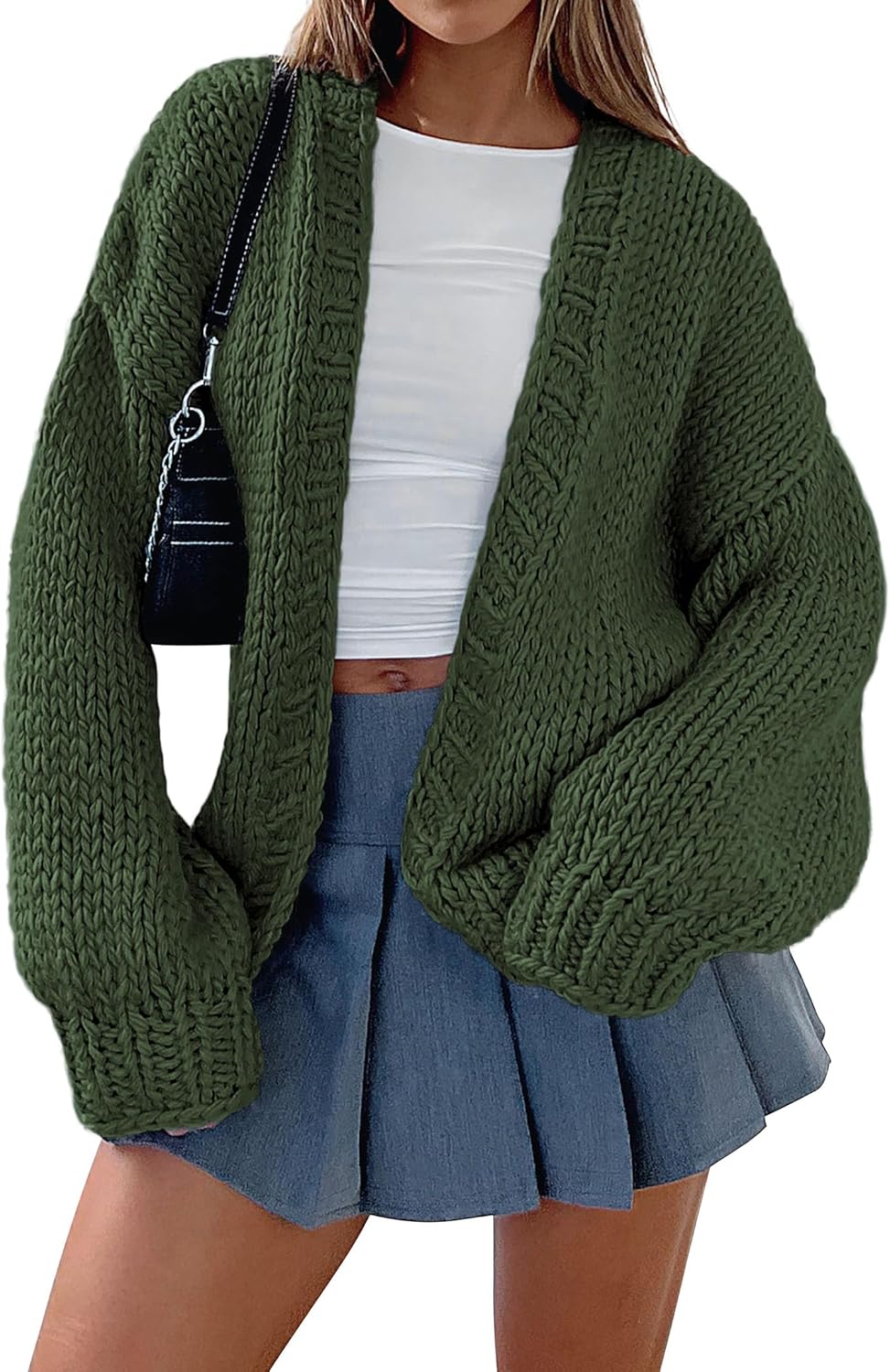 PRETTYGARDEN Cardigan Sweaters for Women Trendy Fall Fashion 2025 Long Sleeve Chunky Knit Cardigans Winter Clothing Outfits