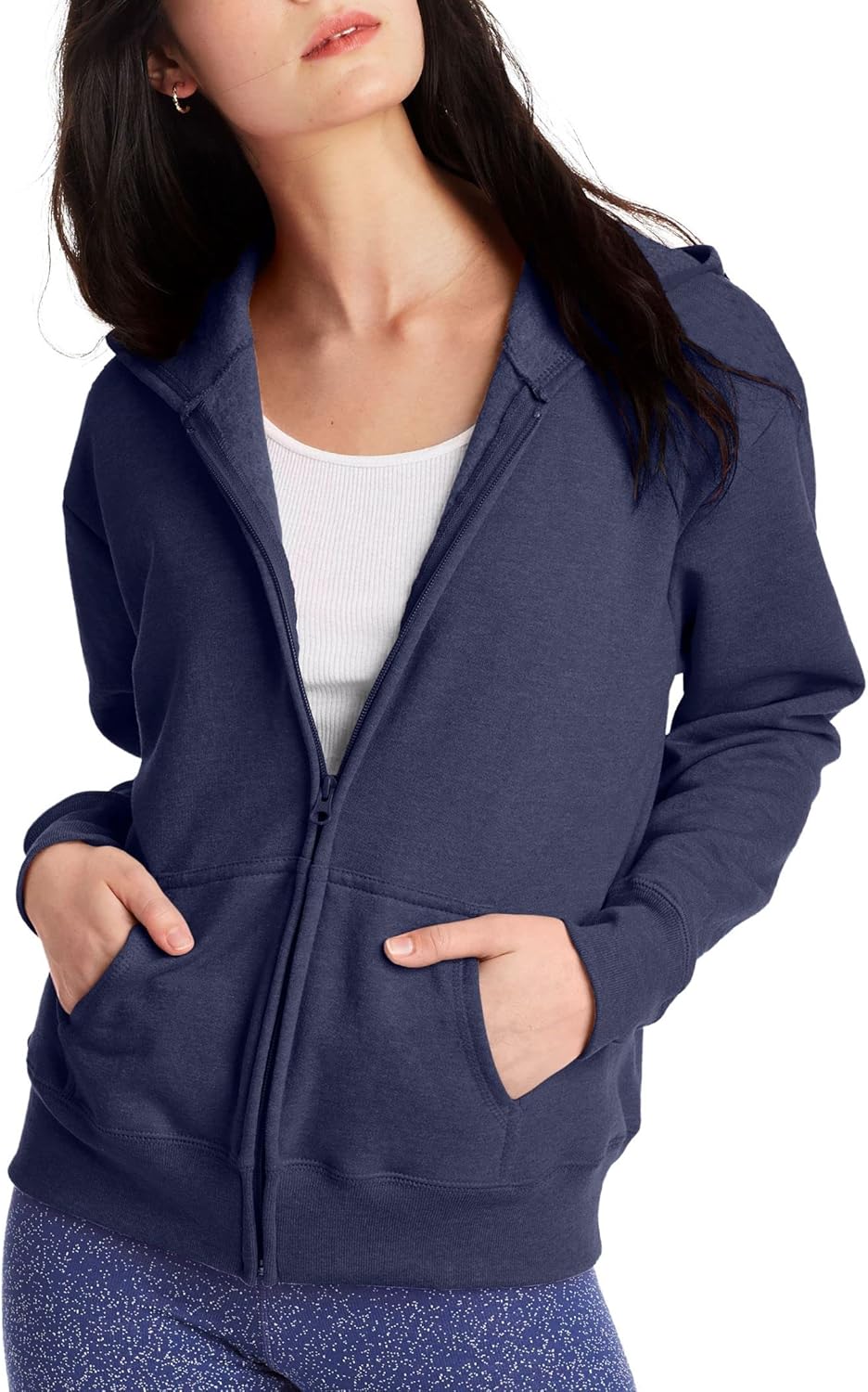 Hanes womens Ecosmart Full Zip Fleece Hoodie