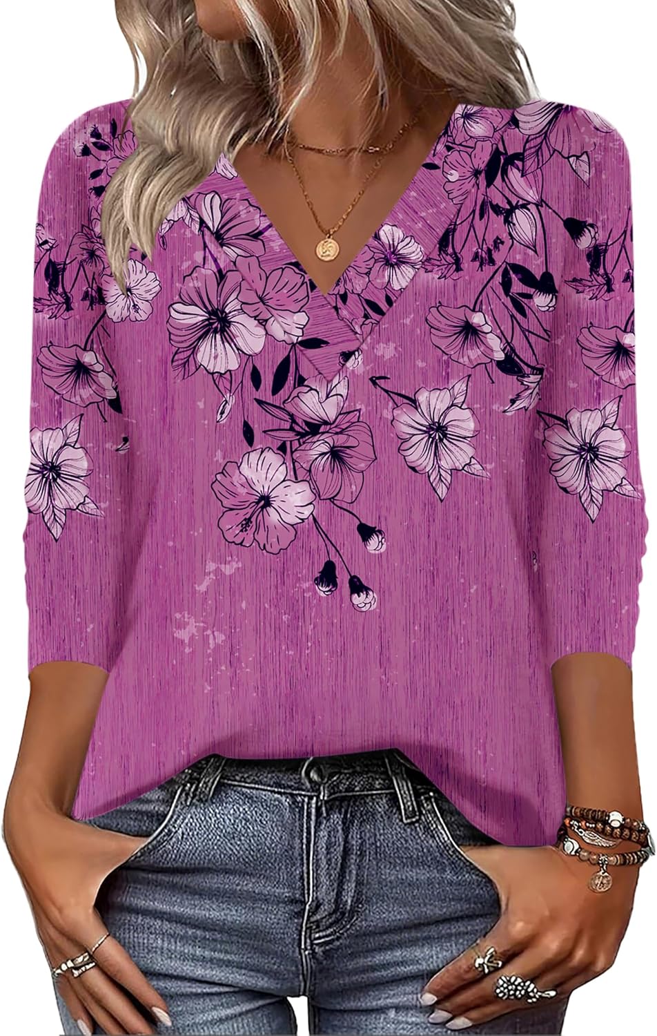 Zeagoo Women Long Sleeve Tops Dressy Casual V Neck Tshirts Basics Tee 2025 Fall Trendy Clothes S-2XL