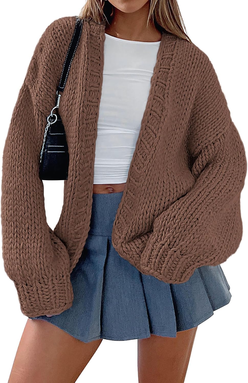 PRETTYGARDEN Cardigan Sweaters for Women Trendy Fall Fashion 2025 Long Sleeve Chunky Knit Cardigans Winter Clothing Outfits